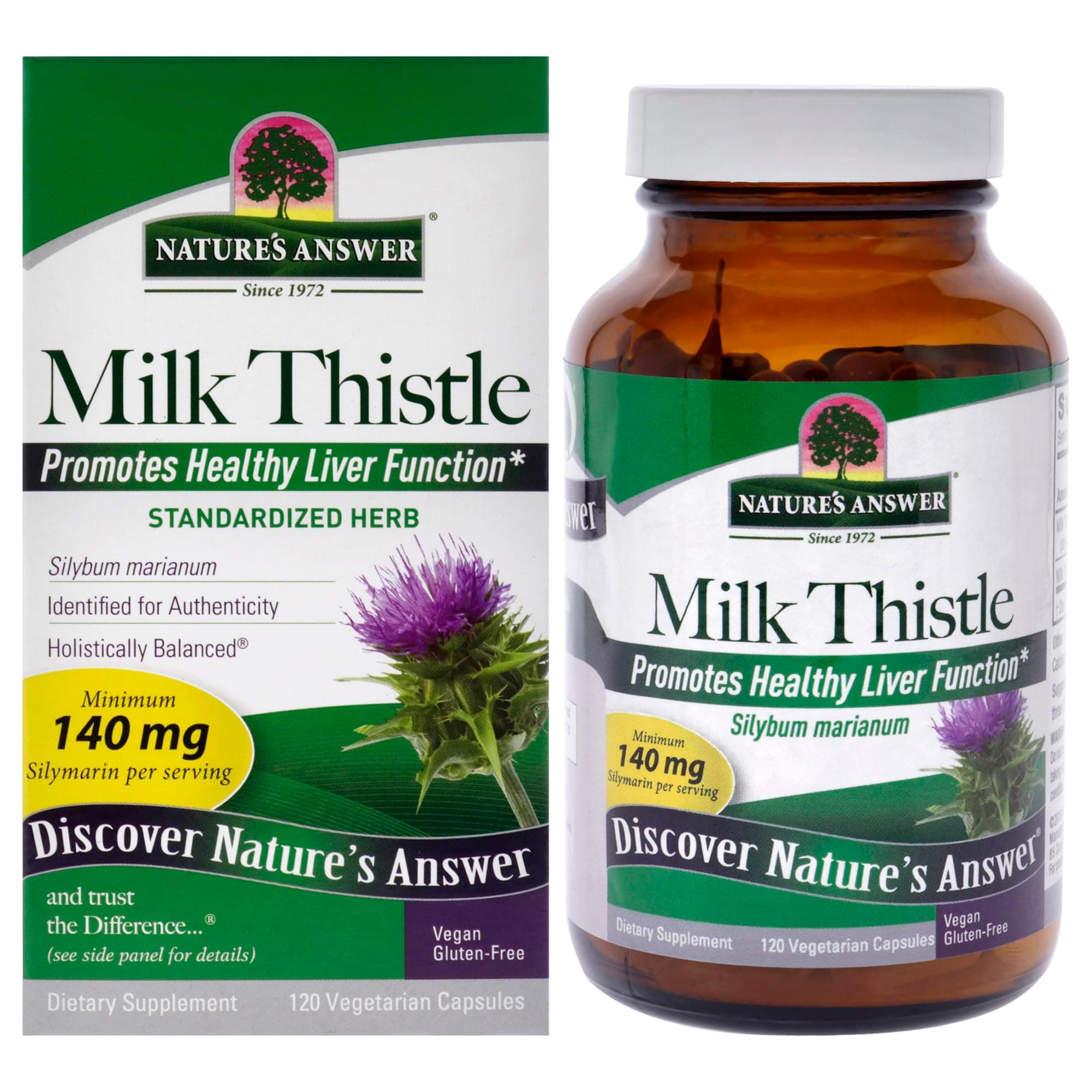 Milk Thistle Seed Standardized Vegetarian Capsules, 120'S