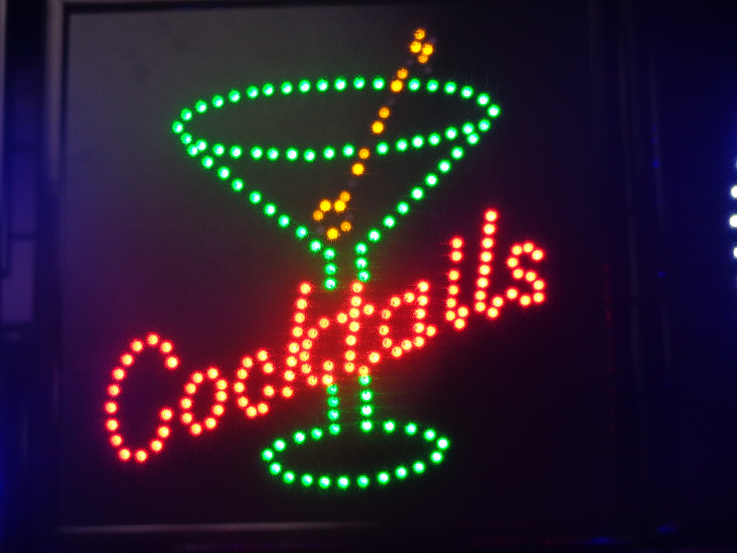 Large Cocktails LED Bar Sign