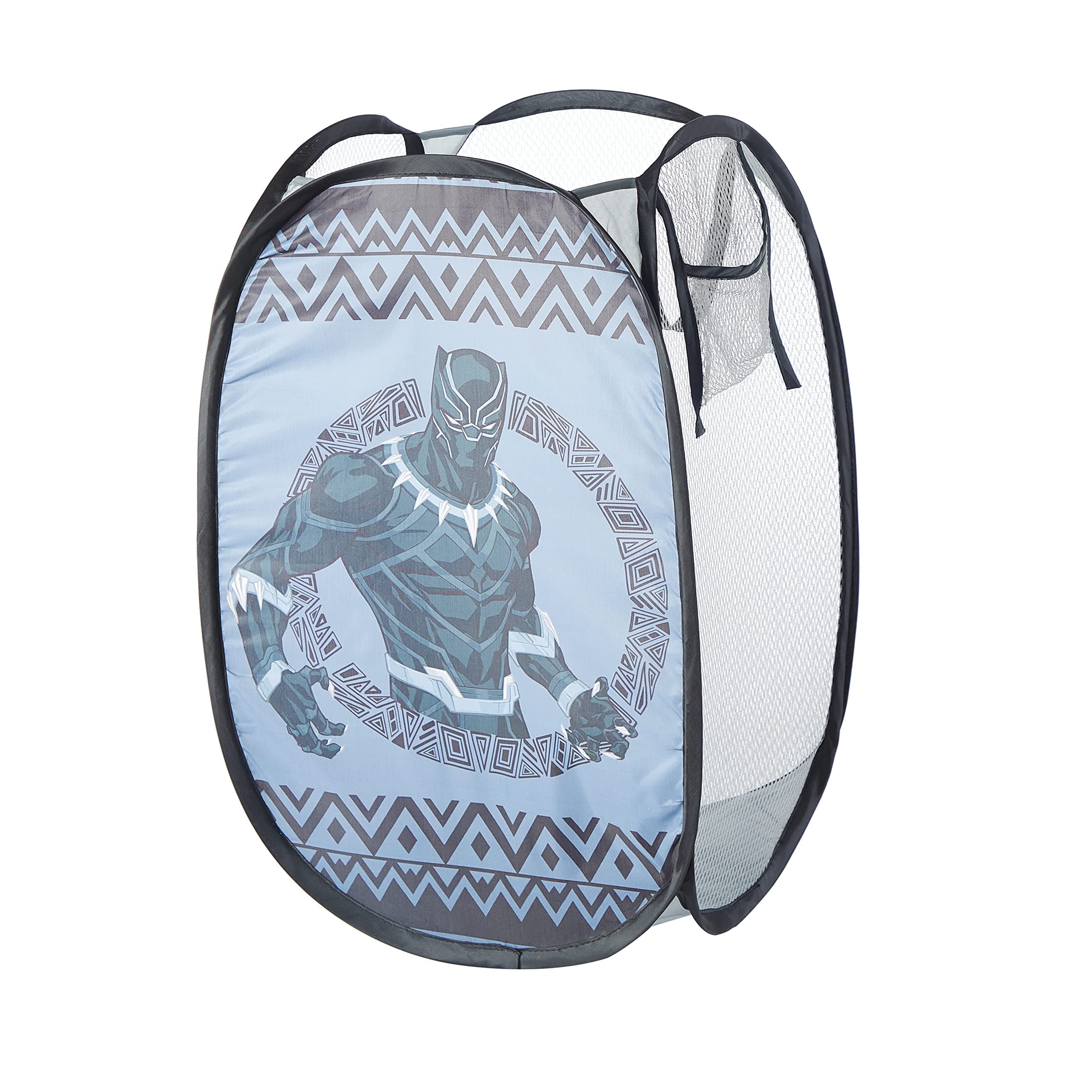 Marvel Black Panther Pop Up Hamper with Durable Carry Handles, 21" H x 13.5" W X 13.5" L