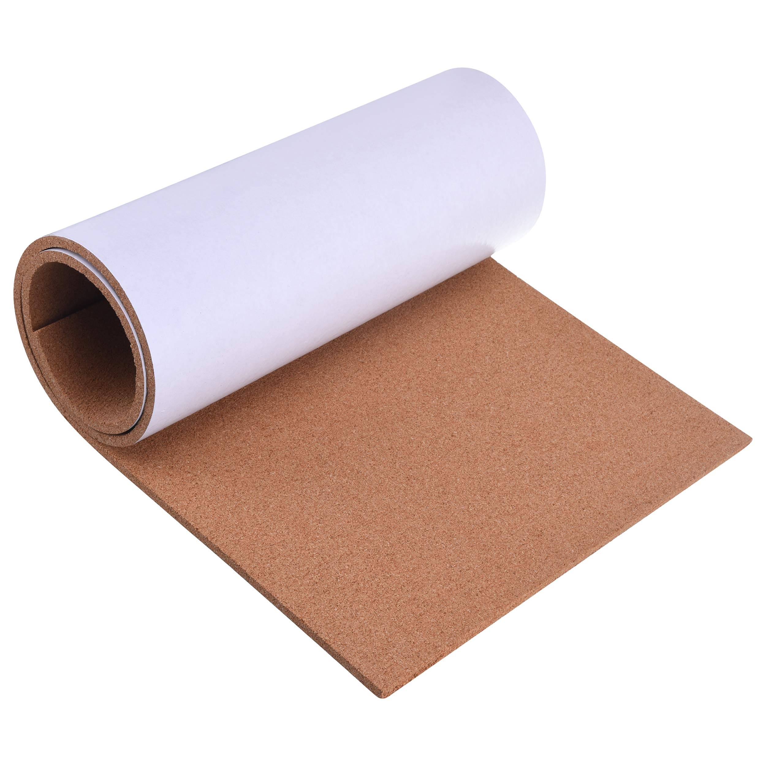 SUNGIFT Cork Board Roll 8 mm Thick - 50"x16" Cork Rolls Bulletin Boards Self-Adhesive Natural Cork Tiles with 100 Push Pins Mini Wall Frameless Corkboards for Wall