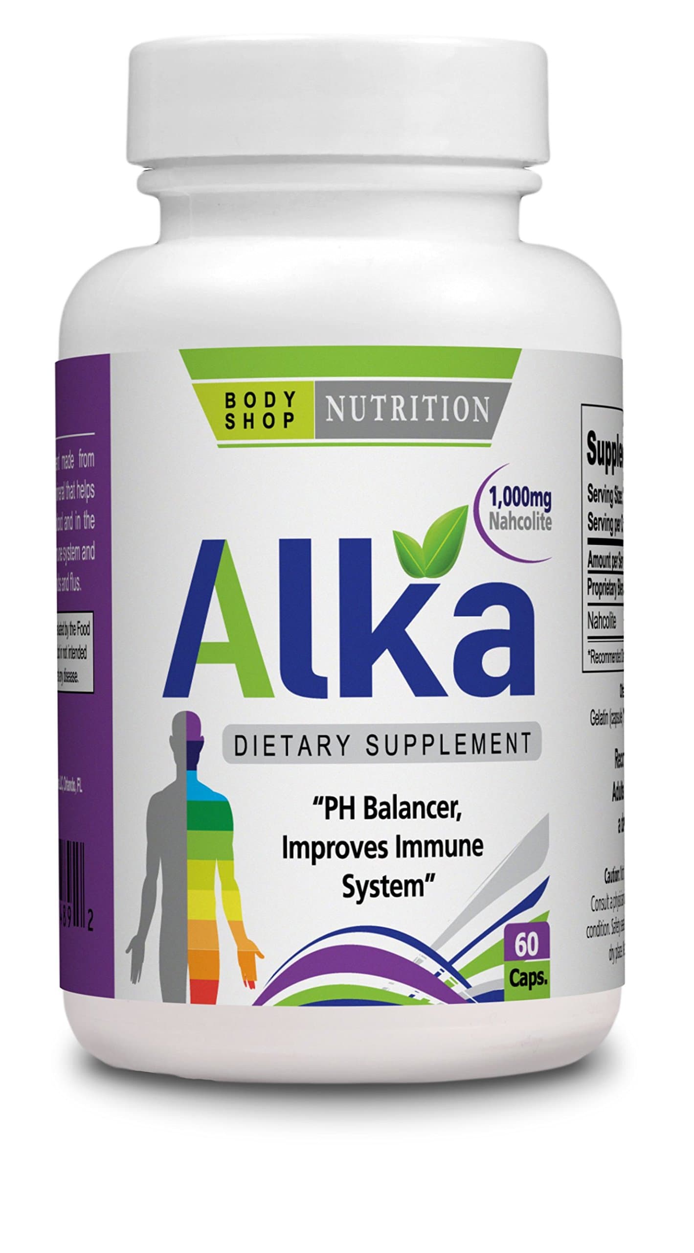 Alka - 60 Capsules - pH Balancer, Improves Immune System - 700mg Nahcolite - 100% Natural - Dietary Suplement