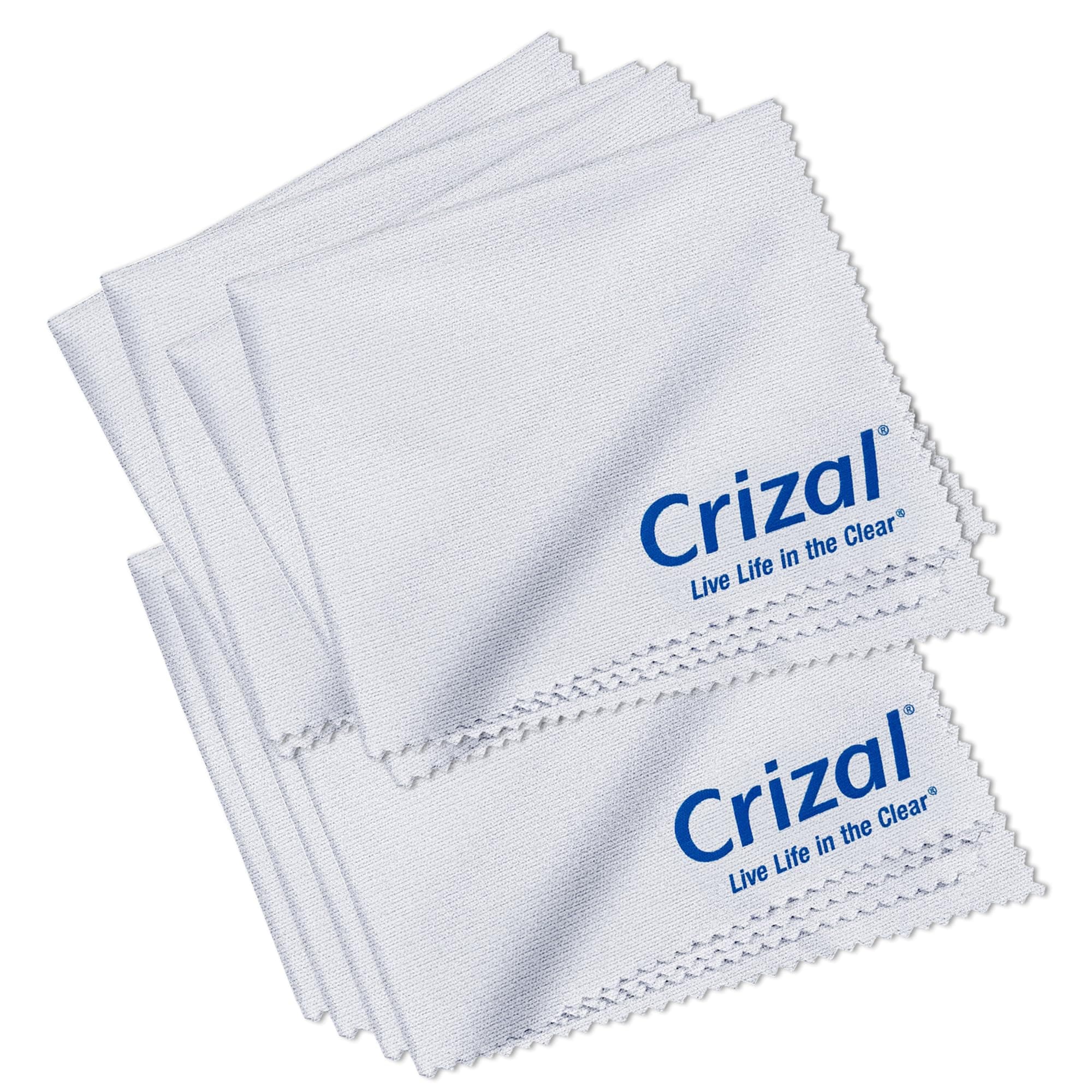 Crizal Eyeglass Cleaning Cloths – 8 Pack Premium Microfiber – Designed & Tested for AR-Coated Lenses – Trusted by Optical Professionals
