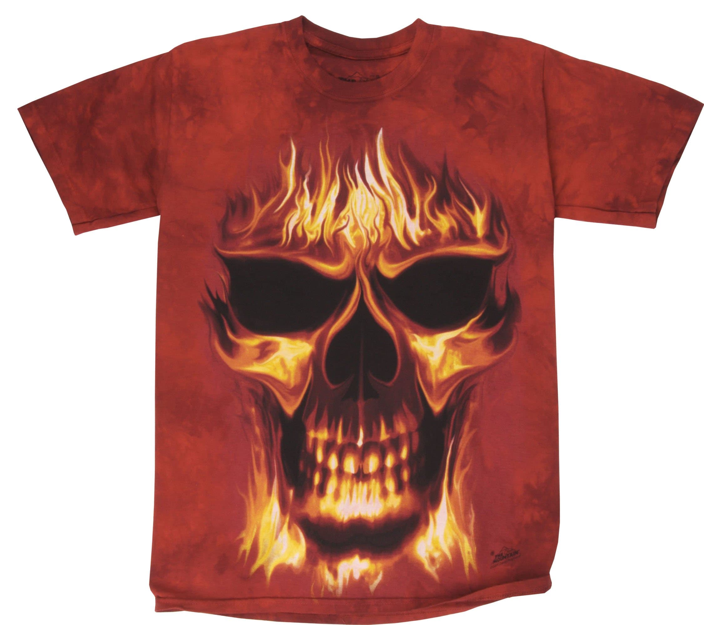 Authentic The Mountain Skull Fire Tee Shirt Men
