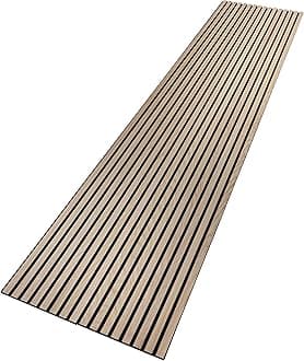 WVH Slatpanel Walnut – Acoustic 3D Textured Wood Panels for Walls & Ceilings | Decorative Panels for Homes, Offices & Studios | 2 x-94.49” x 12.6” | Real wood veneer, MDF, Felt