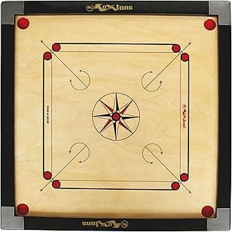 KOXTONS - Carrom Board Full Size with 2" Border (Premium) with STRICKER & Accessories