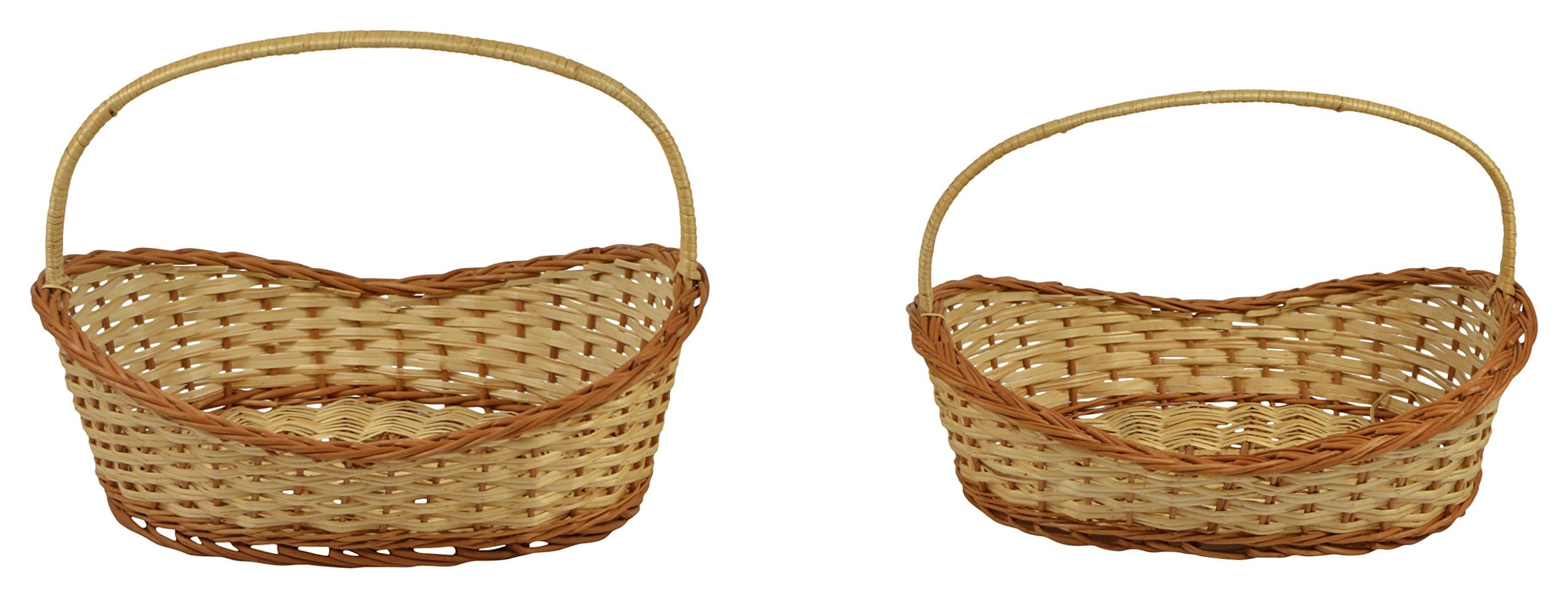 Devan Handicrafts Bamboo Storage Basket (Brown, Pack of 2)