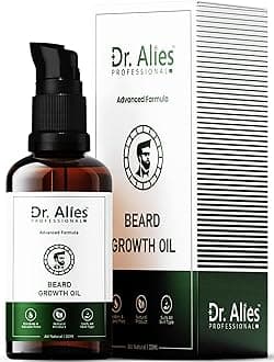 Beard Growth Oil | Natural Castor, Vitamin E & Almond Oil for Thicker, Fuller Beard | Stimulates Facial Hair Growth, Fills Patches & Promotes Healthier Beard