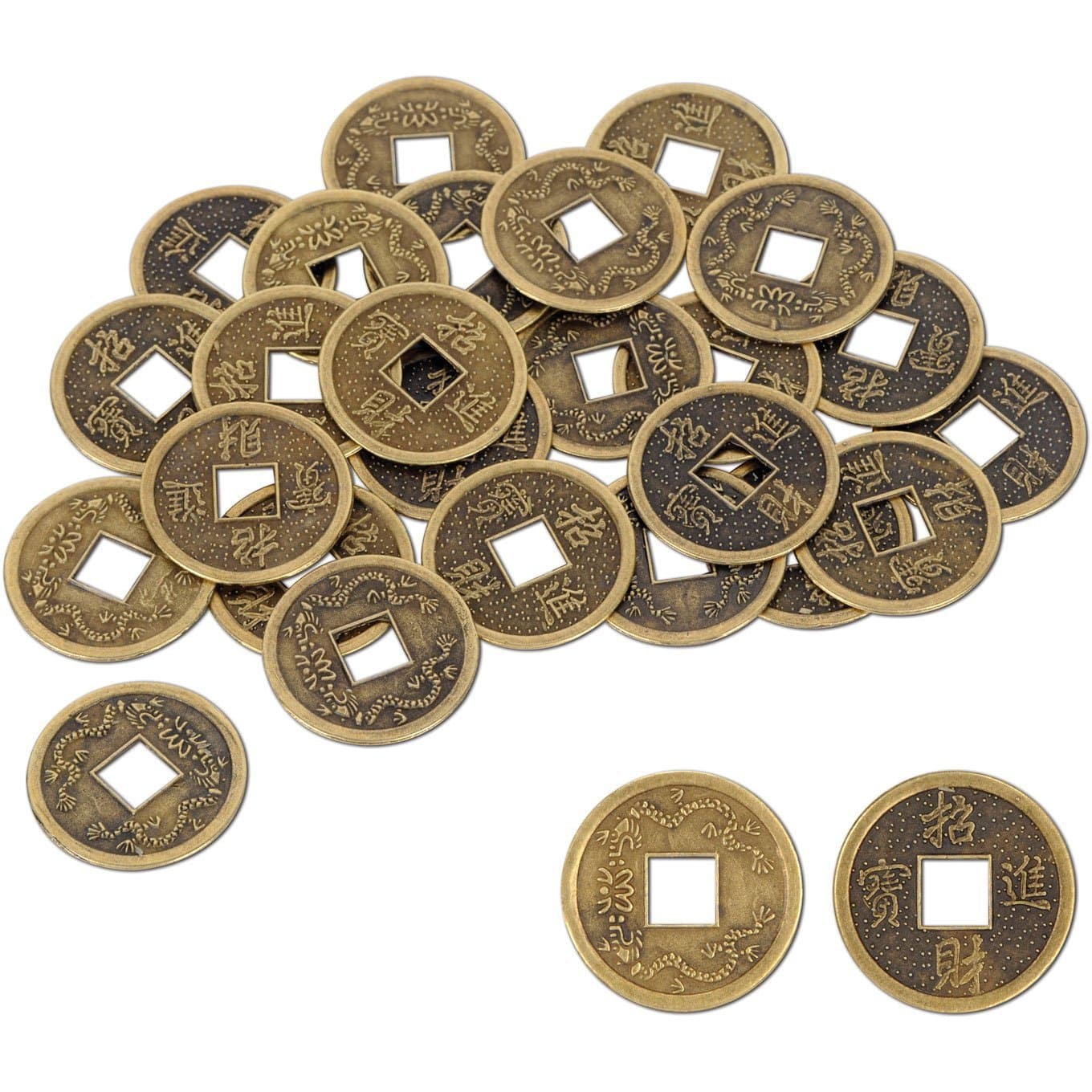 Authentic Chinese Good Luck Coins (50 Coins)