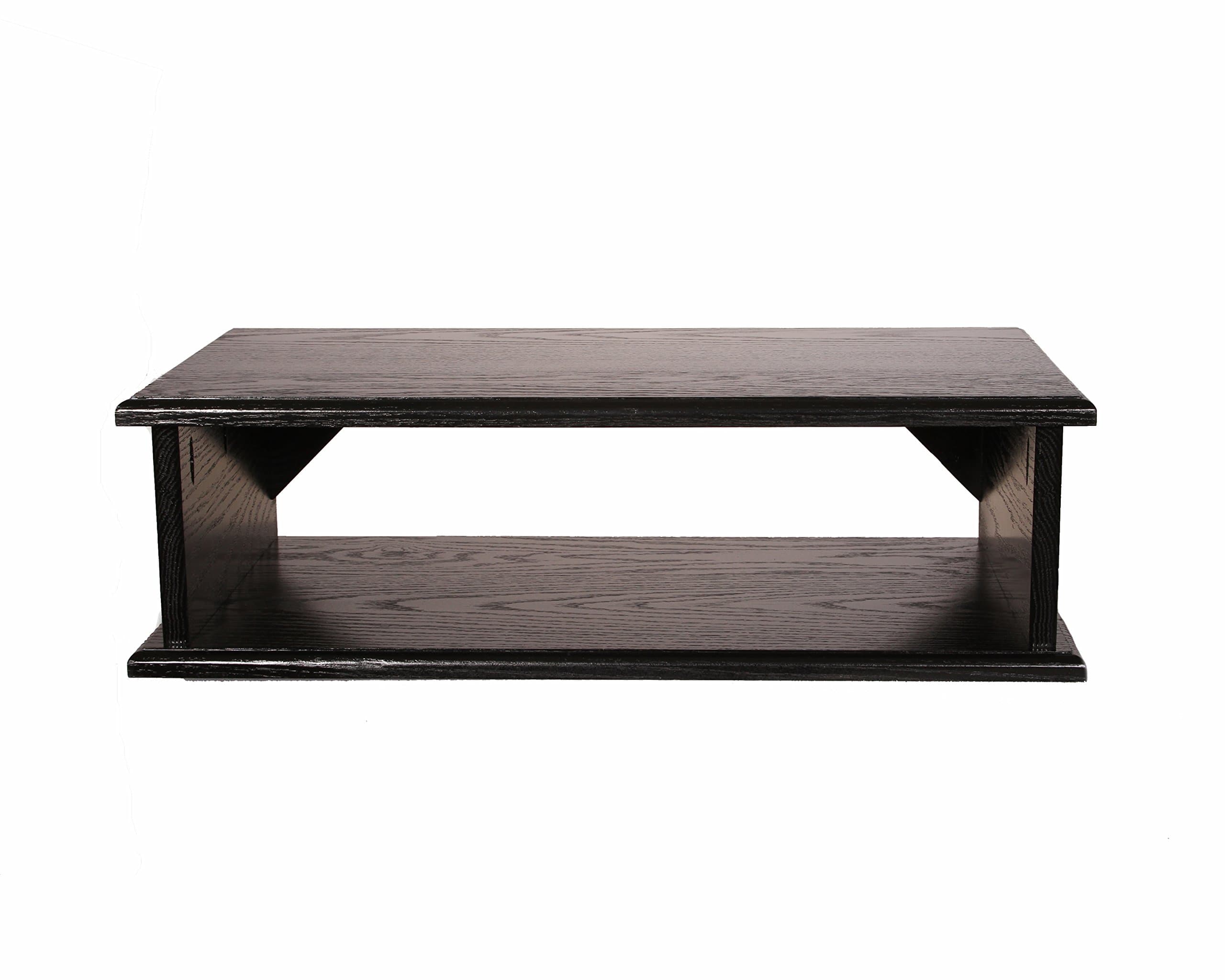 Black Double Top TV Riser