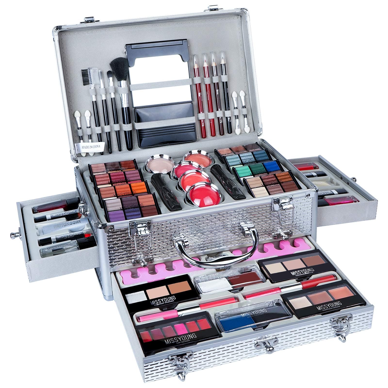 All In One Makeup Kit Multi-Purpose Combination Surprise Gift Set Beauty Full Essential Starter Kit, Compact And Lightweight Design For Girls Women Make Up Beginners