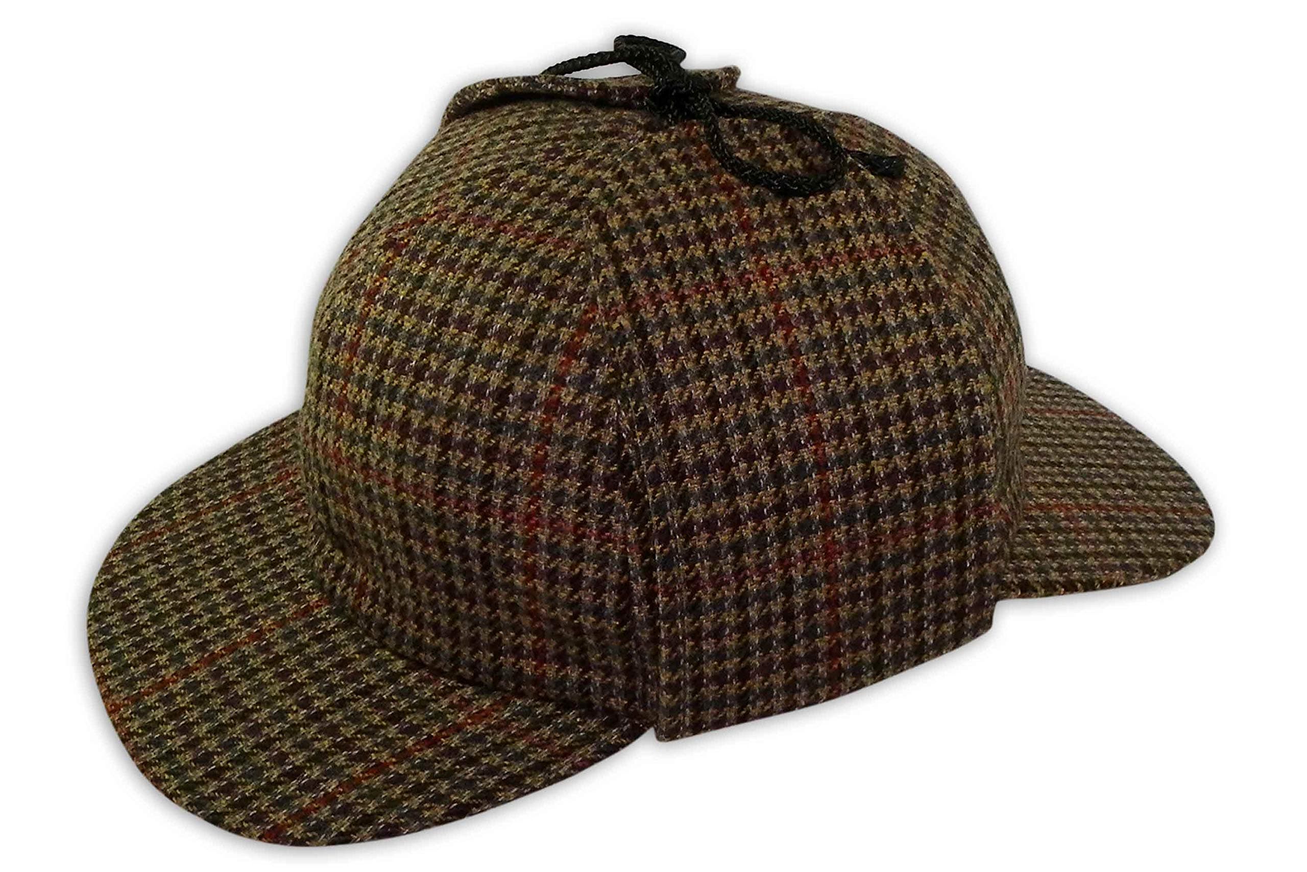 PASQUALE CUTARELLI Mens Wool Tweed Deerstalker Hat