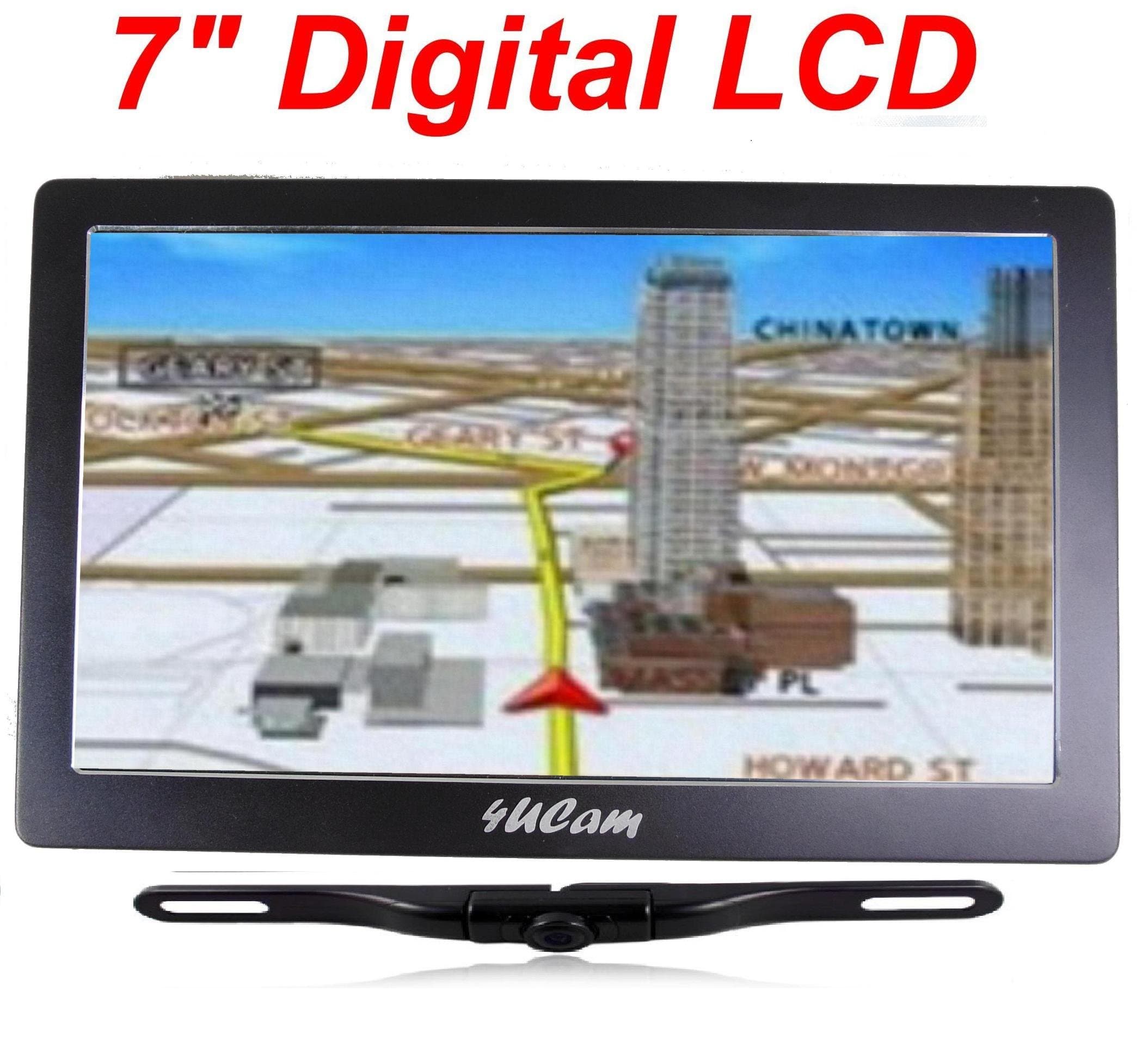 4UCam 7-inch LCD Touch Screen GPS with Wireless Backup license Camera and Bluetooth System