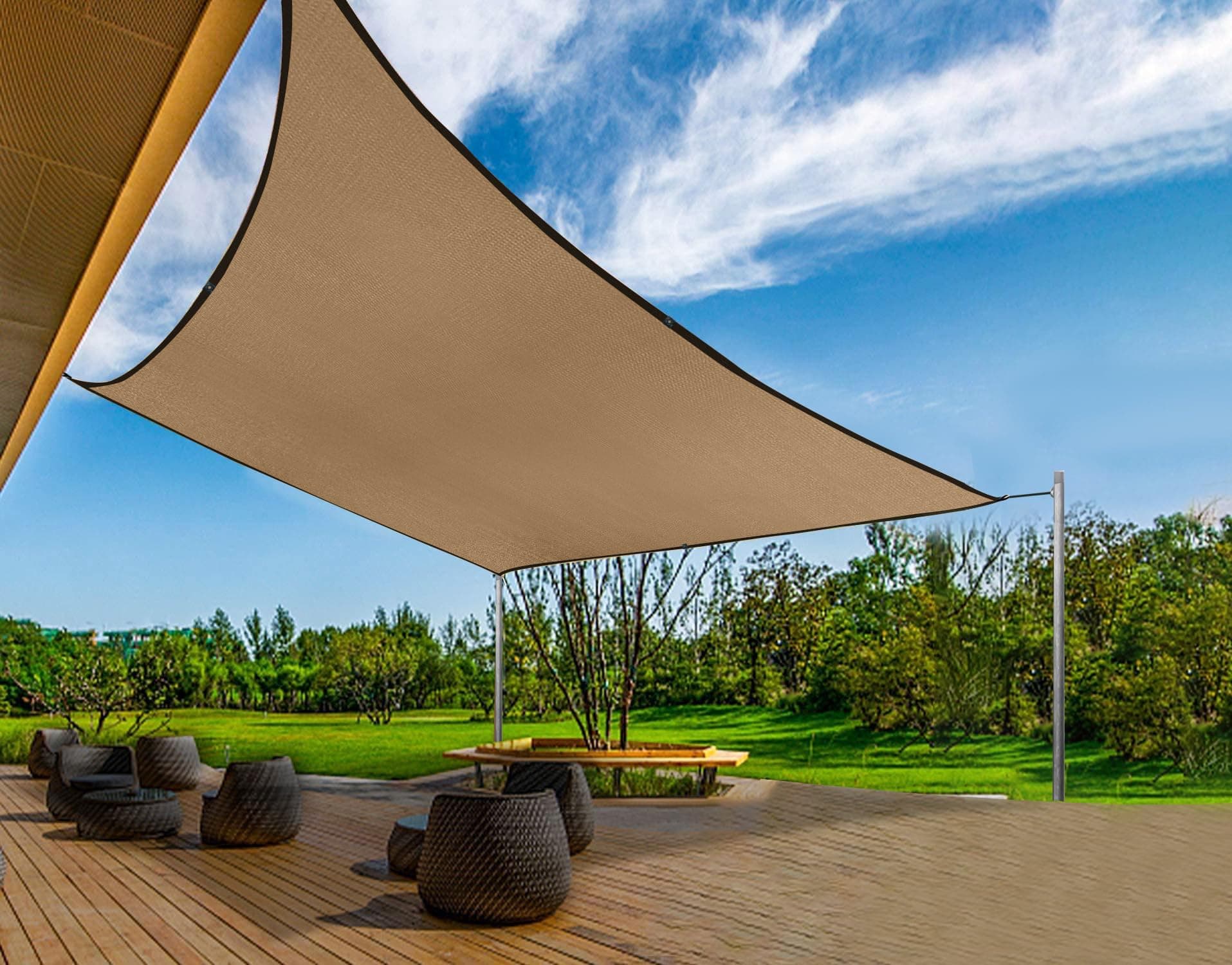 Shalimar Multipurpose Shade Net/Agro Net/Green Net - 75% (Brown Colour) (10 ft x 30 ft)