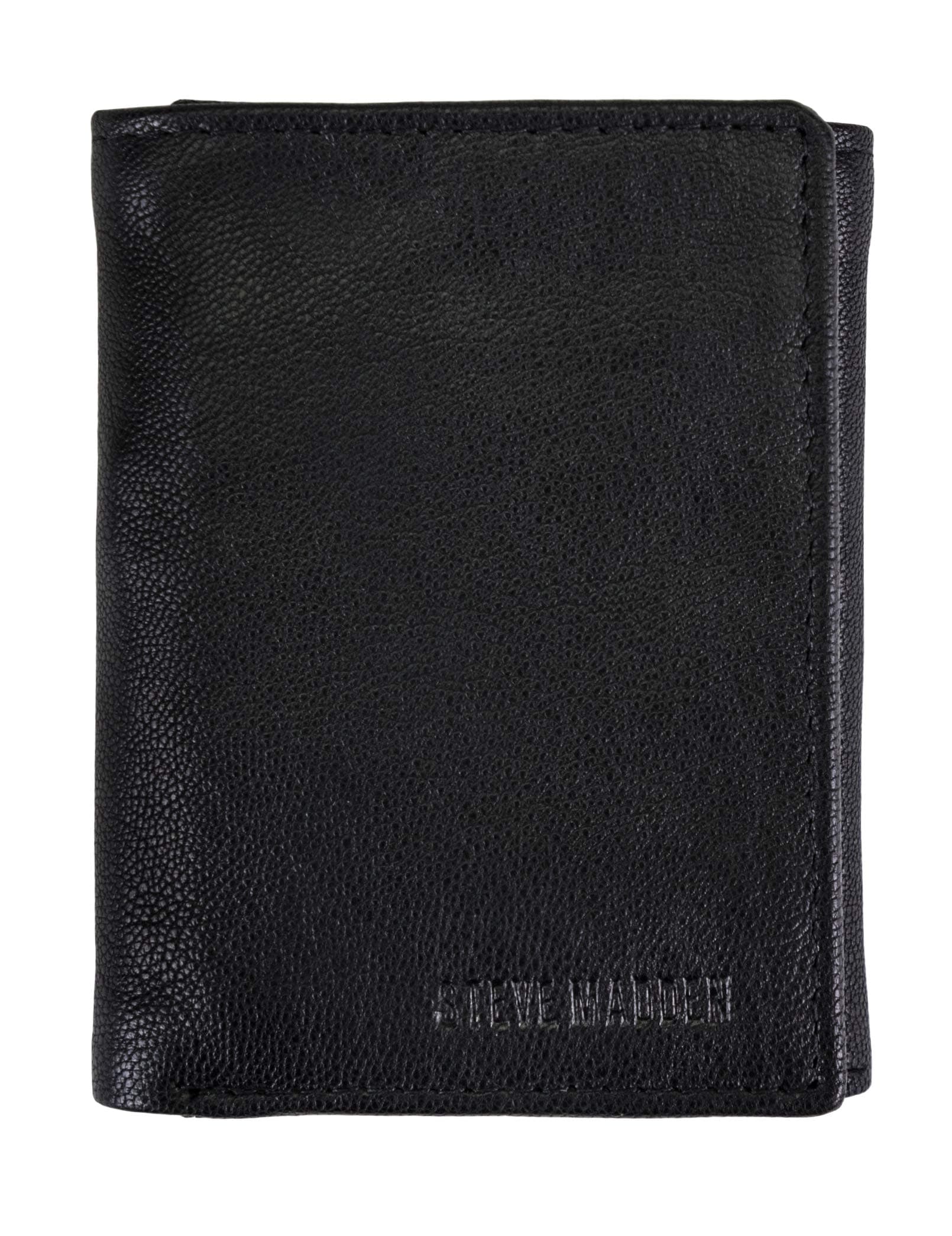 Men's Leather RFID Trifold Wallet with ID Window