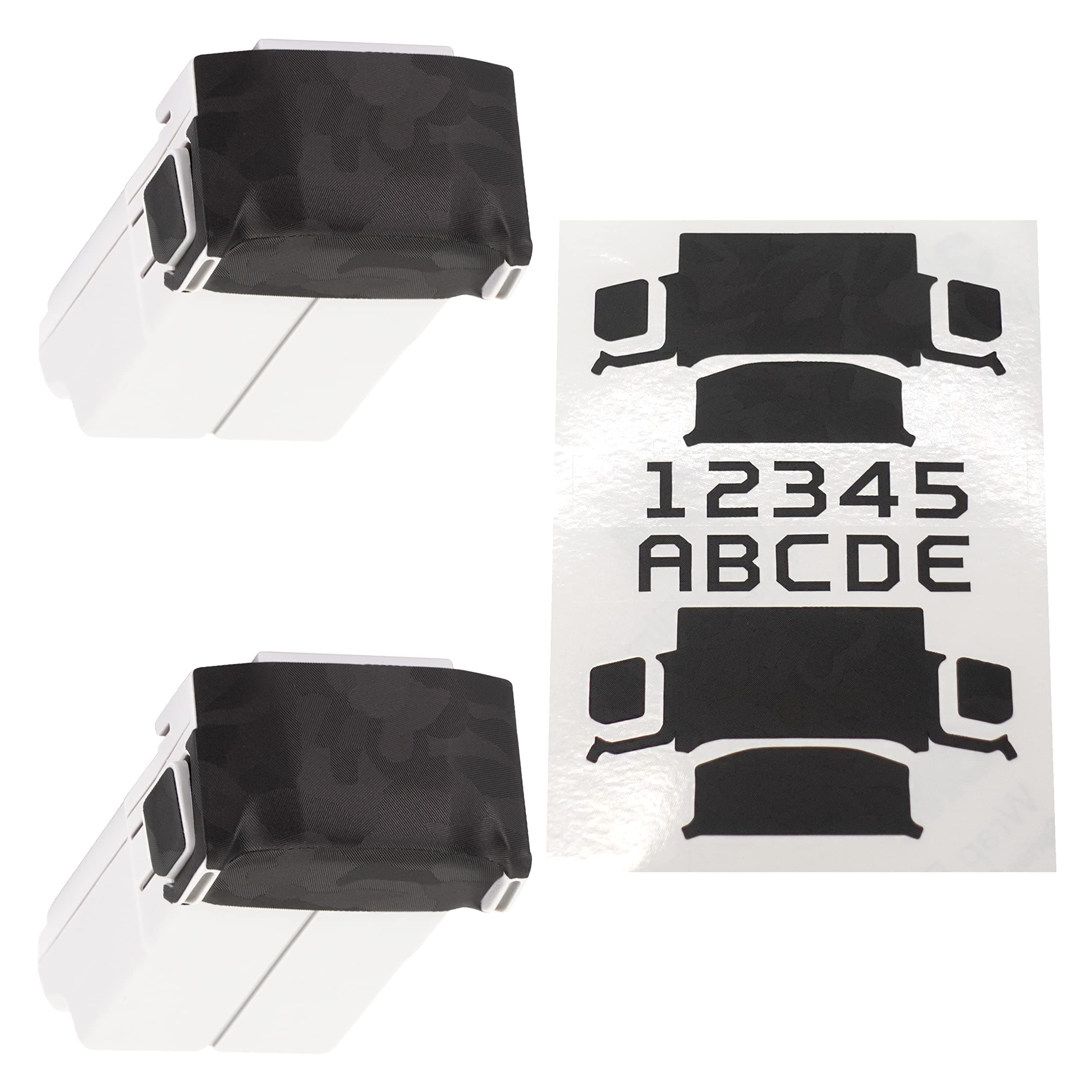 WRAPGRADE Skin Stickers Compatible with DJI Mini 3 Pro | Two Batteries (Black Bumpy CAMO)
