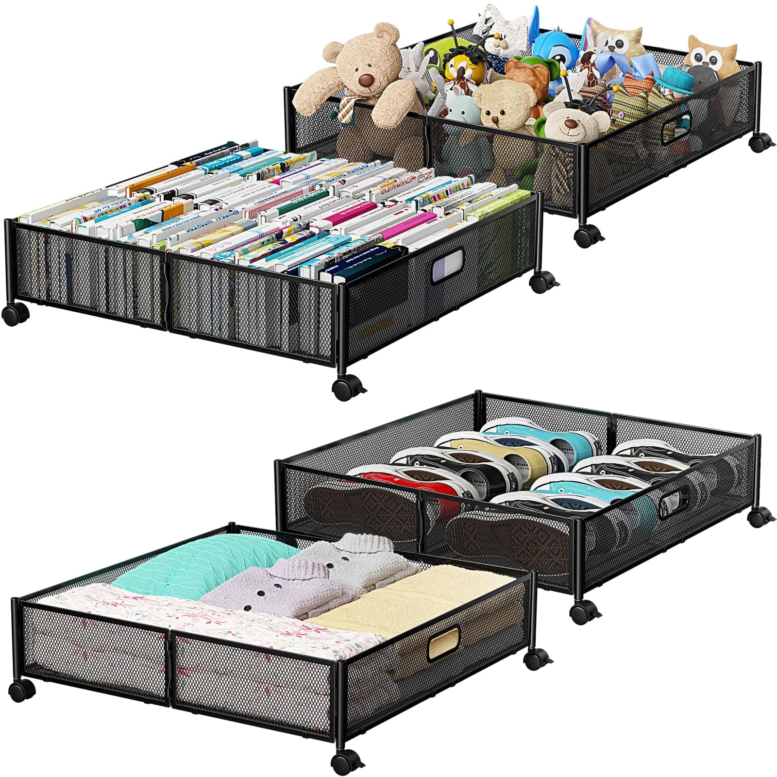 Under Bed Storage, Under the Bed Storage Containers with Wheels, Under Bed Sh...