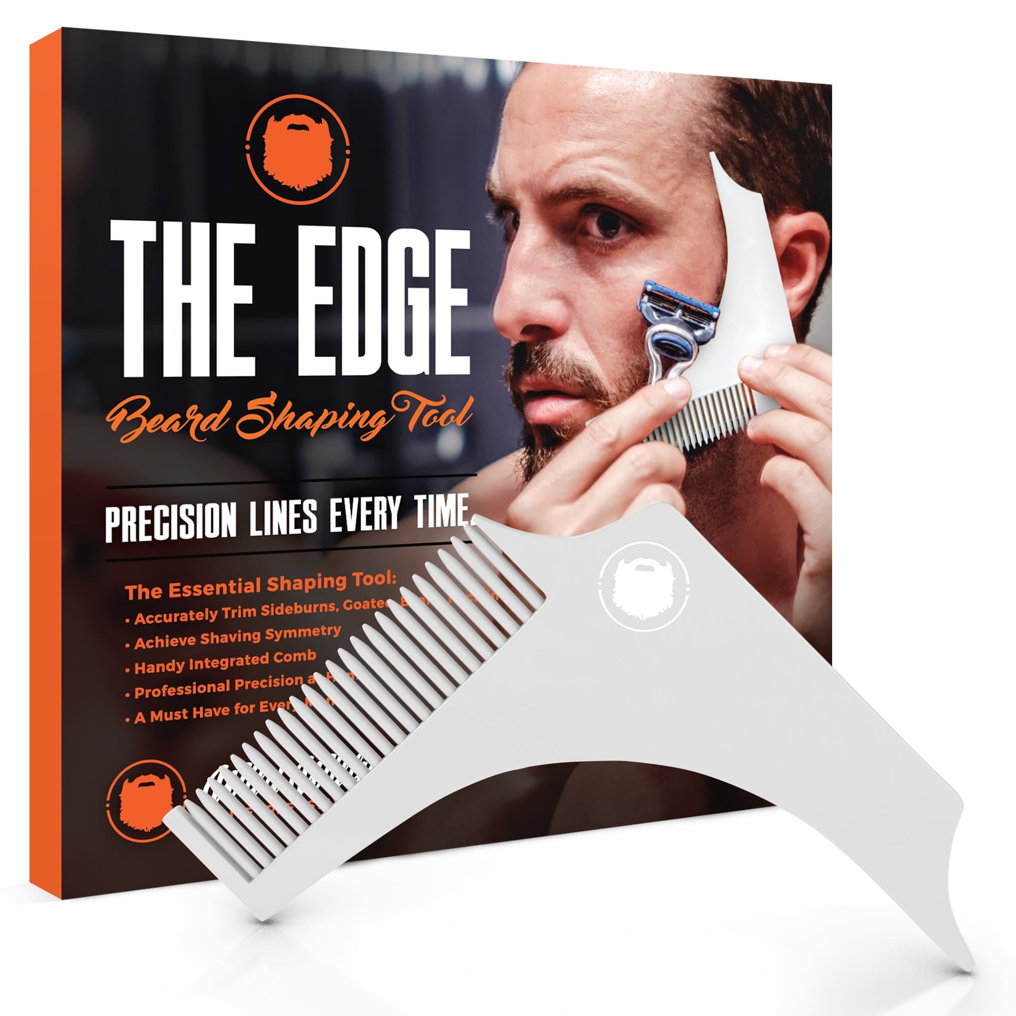 WILD WILLIES BEARD SHAPING TOOL - For shaping and cutting like a professional barber! Use as a template and guide line to give your facial hair and mustache a perfect hairline.