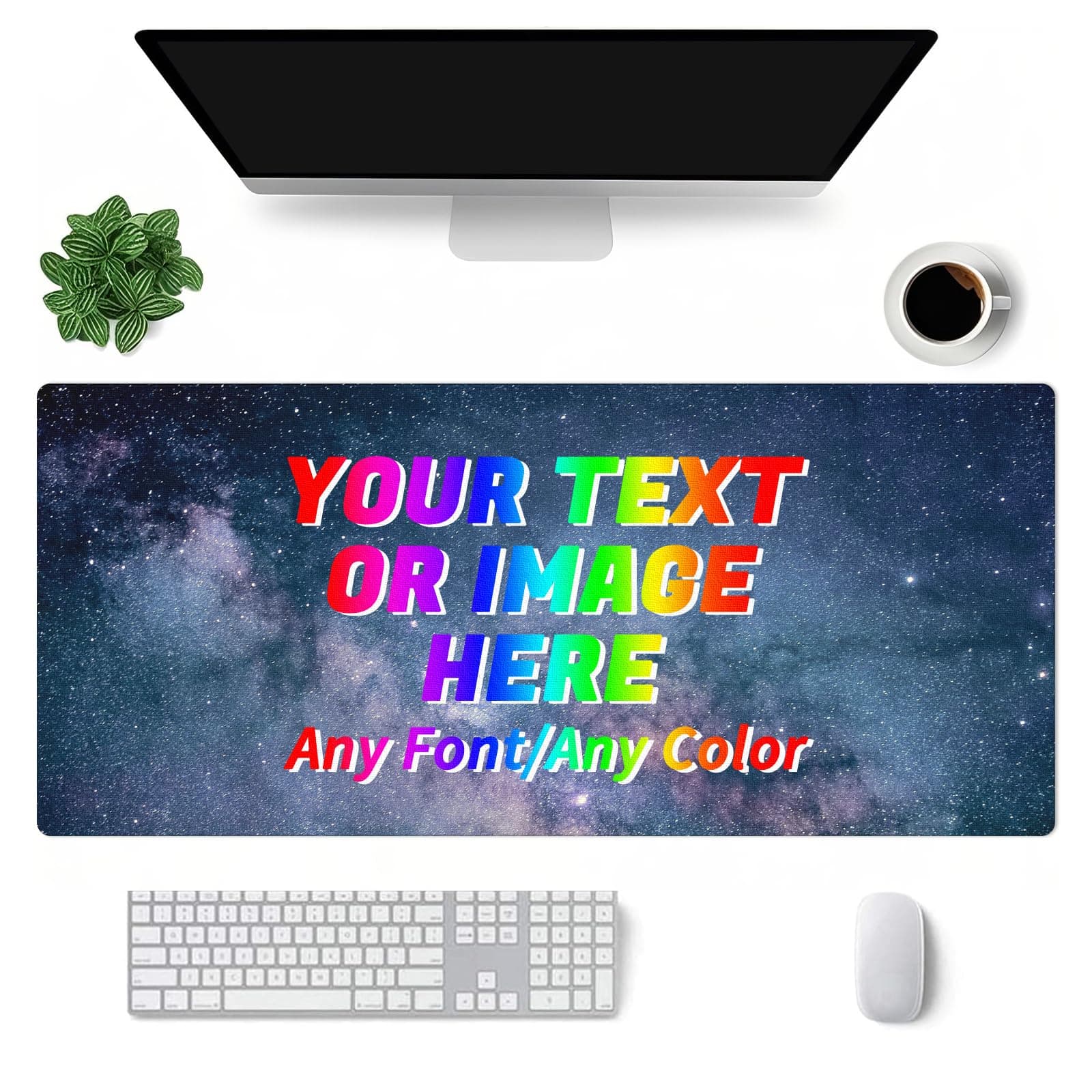 Personalized Mouse Pad Make Your Own Customized Large Gaming Mousepad Custom Mouse Mat for Office Dorm Personalised Gifts Presents for Boyfriend Girlfriend Dad Mom Child-35.5x15.8 in