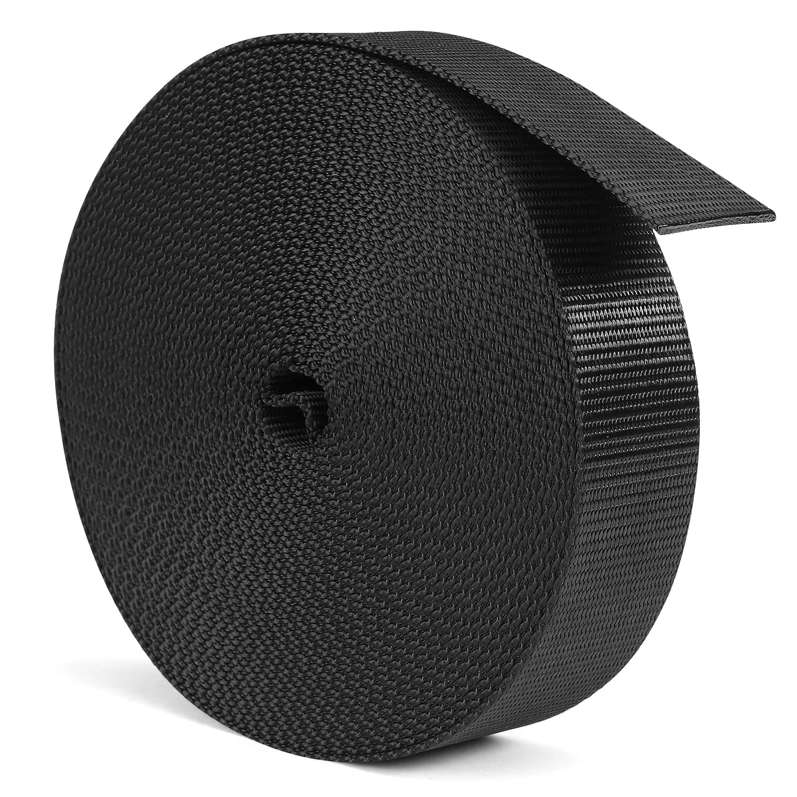 BEYOURD Webbing, Heavy Duty Webbing Straps, Extra Thick Strapping for Outdoor DIY Gear Repair, Black White