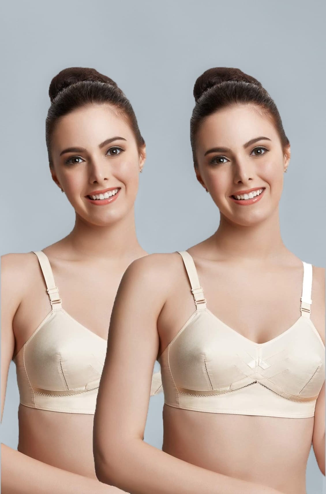 Libertina Princess SS Non Wired Full Coverage Bra.(Pack of 2)
