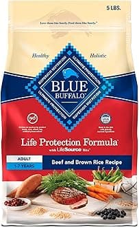 Life Protection Formula Adult Dry Dog Food, Helps Build and Maintain Strong Muscles, Made with Natural Ingredients, Beef & Brown Rice Recipe, 5-lb. Bag