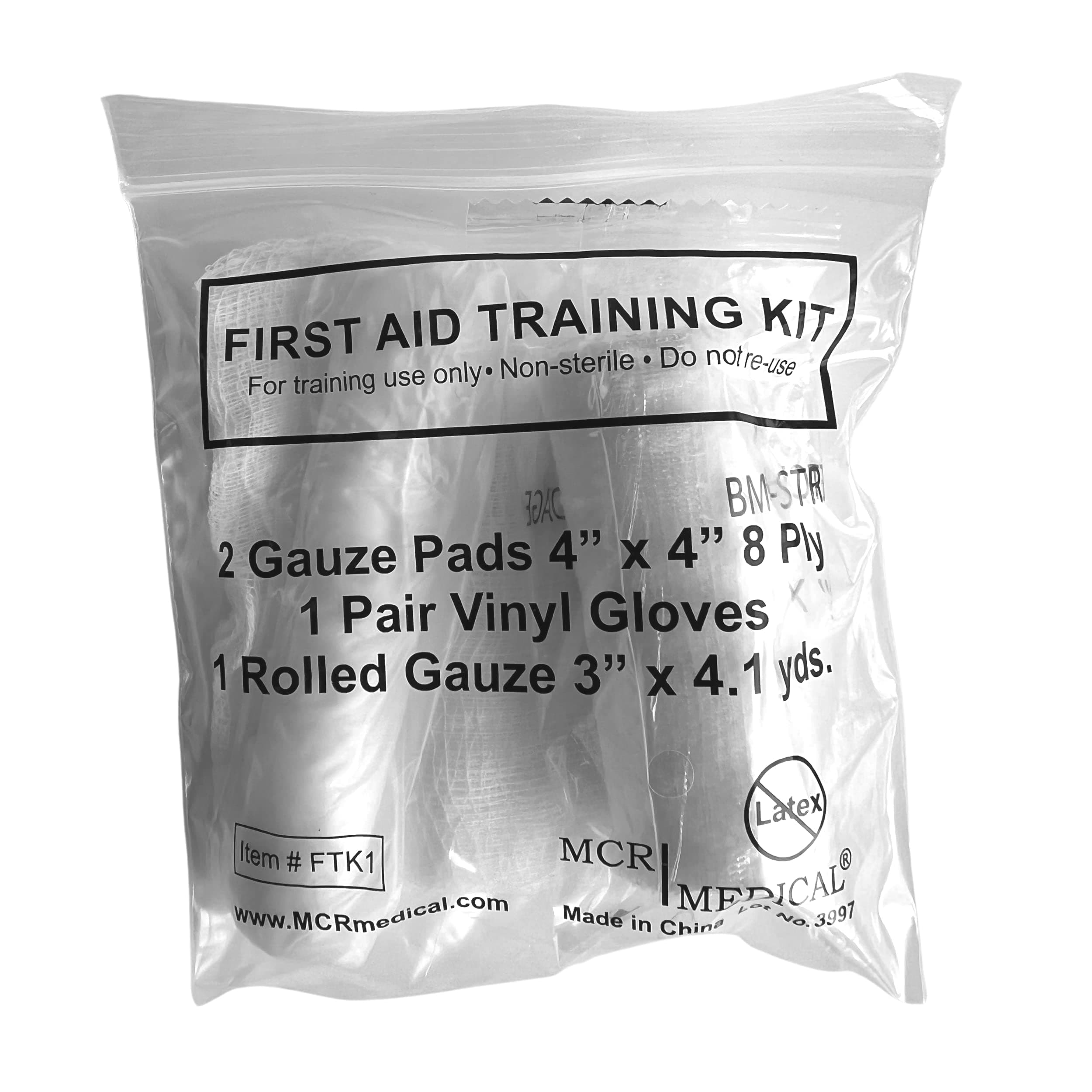 MCR Medical Box of 100 First Aid Training Kits, Basic