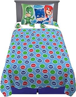 Franco Kids Bedding Super Soft Microfiber Sheet Set, (3 Piece) Twin Size, PJ Masks, MA7908