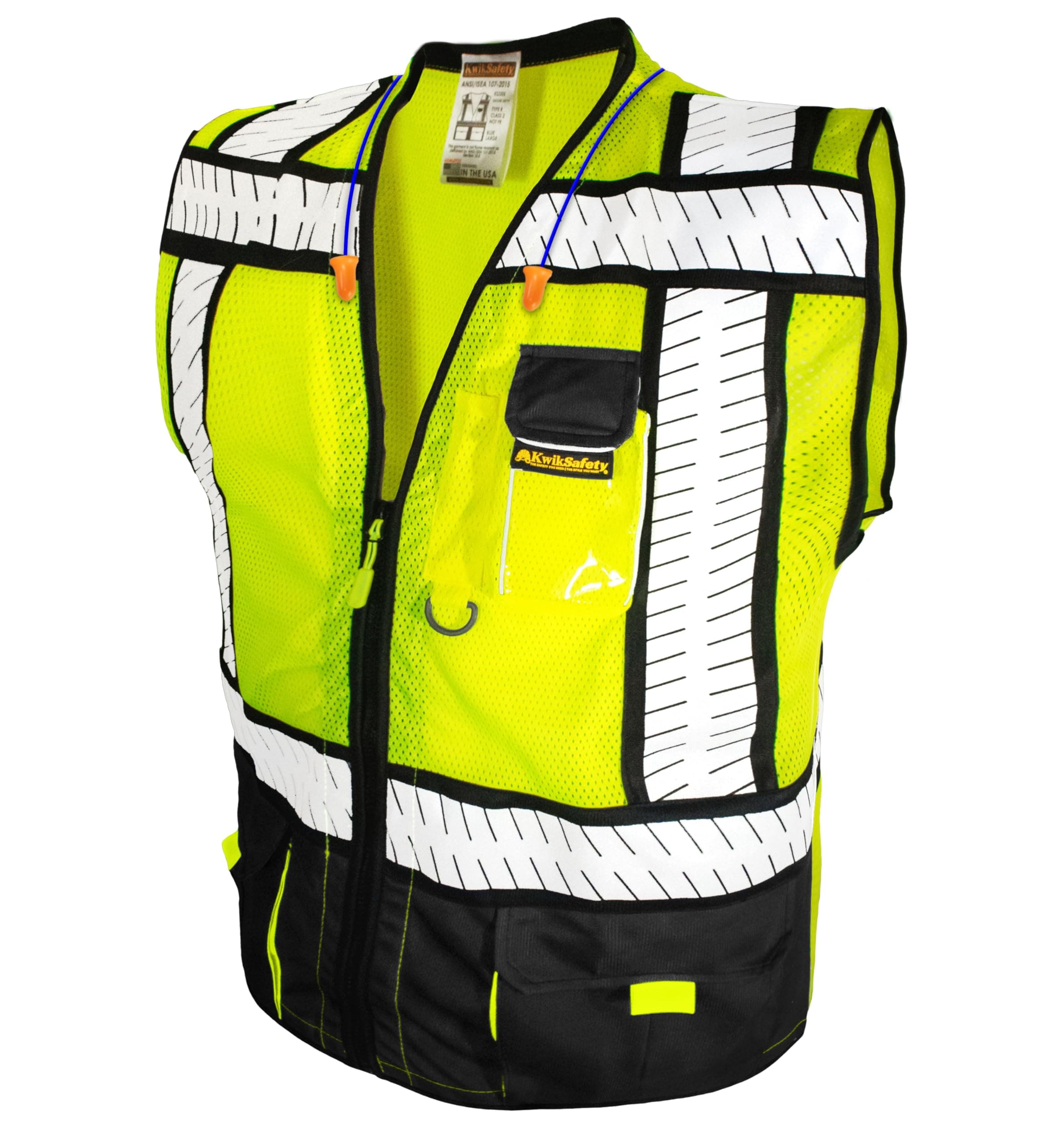 KwikSafety - SHERIFF & SPECIALIST Safety Vest [Multi-Use Pockets] Class 2 & Class 3 Hi Vis ANSI OSHA Safety Vest for Men