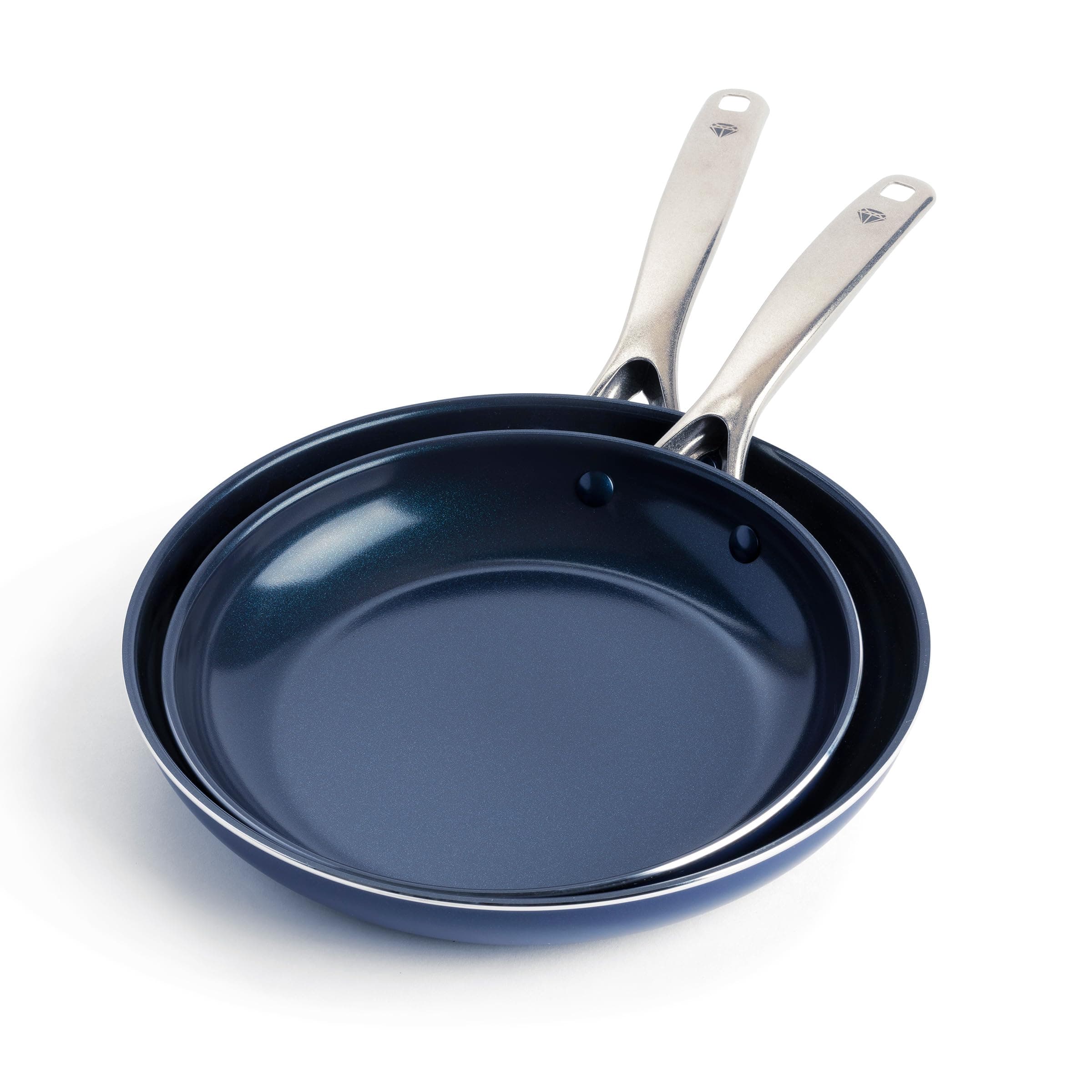 Blue Diamond Cookware Ceramic Nonstick Frying Pan Set, 24 Cm & 28 - Frypan Set