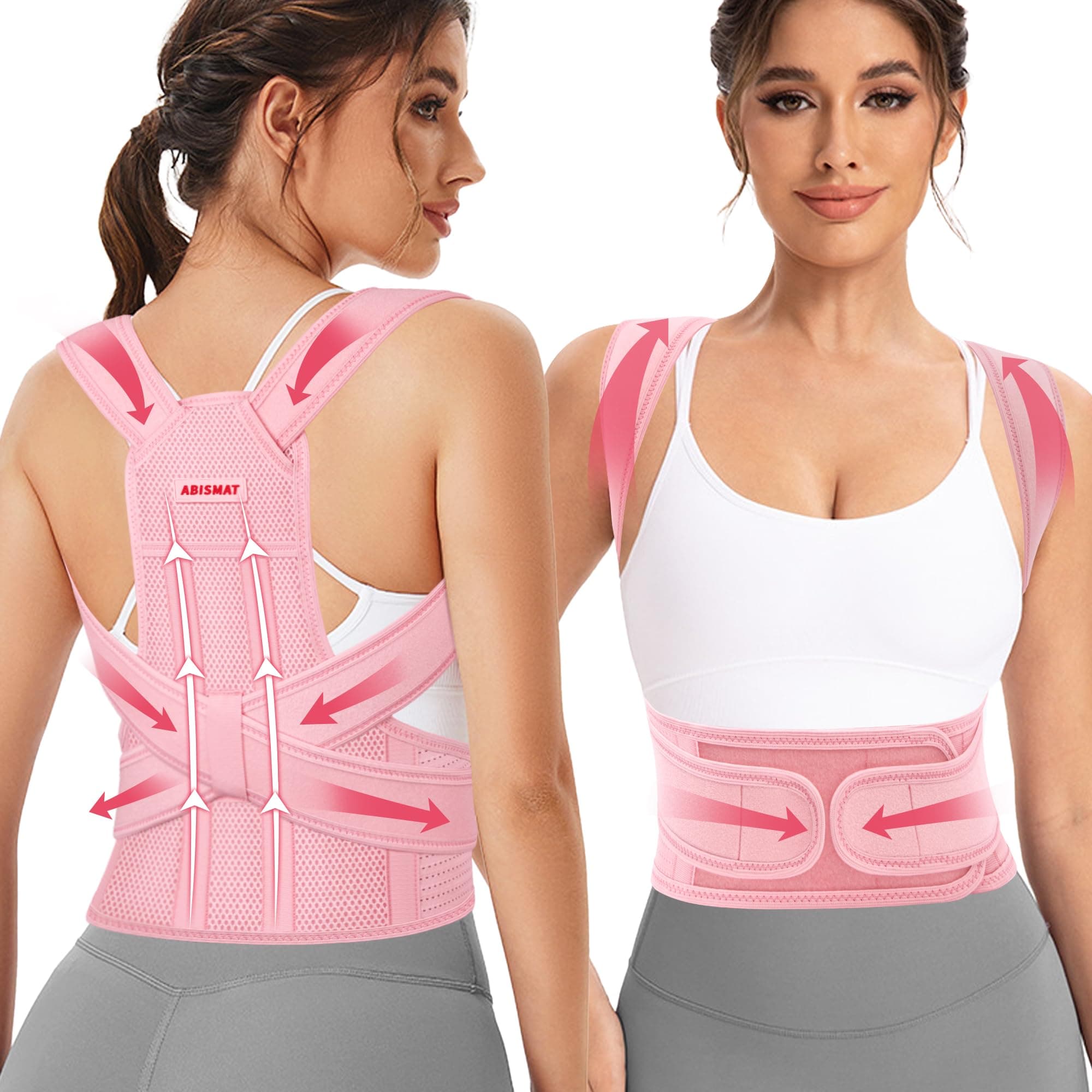 Posture Corrector for Women, Back Brace Support for Upper and Lower Back Pain Relief, Adjustable for Back straightener, Spine Alignment, Scoliosis, Hunchback, Spine Corrector