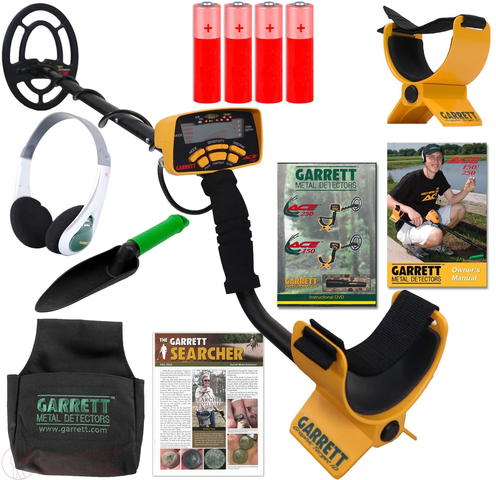 HUNTER Garrett ACE 250 Metal Detector Treasure Pack