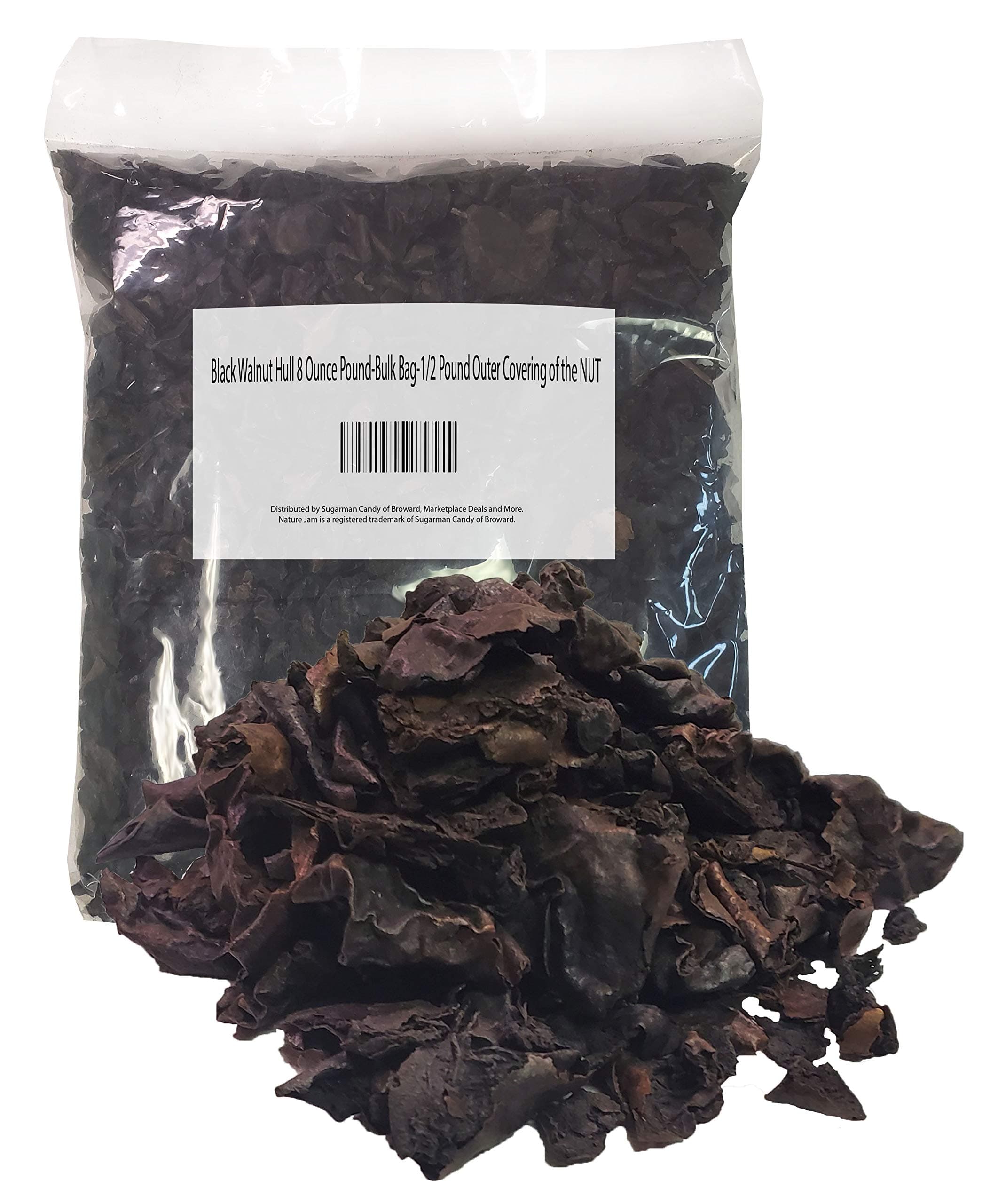Black Walnut Hull 8 Ounce Pound-Bulk Bag-1/2 Pound Outer Covering of the NUT