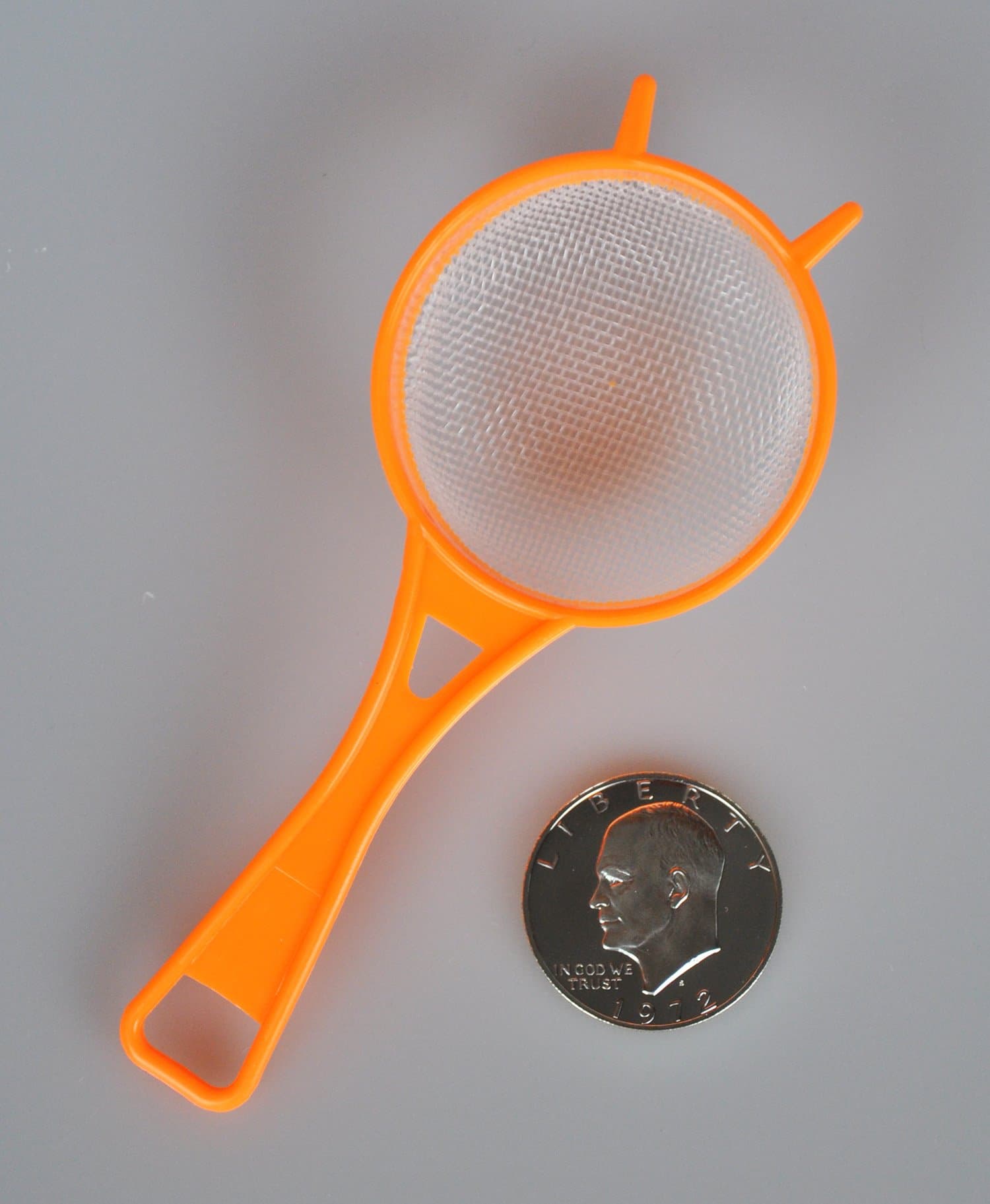 TRANSLINE 2-1/2" Plastic Strainer with Nylon Mesh - Perfect for Dipping Coins!