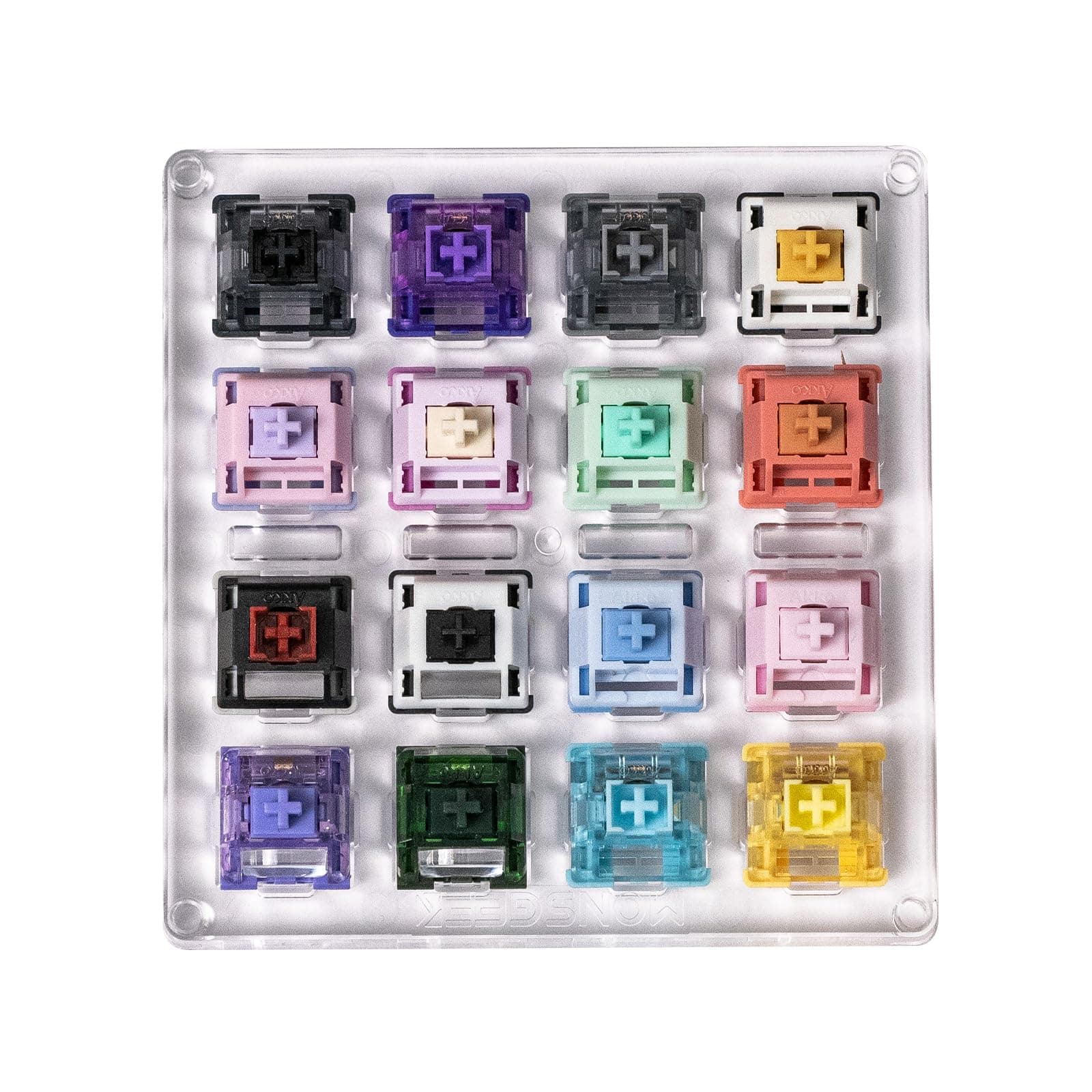 Akko 16-Key Switch Tester Mechanical Keyboards Acrylic Testing Tool Mechanical Keyboard Switches
