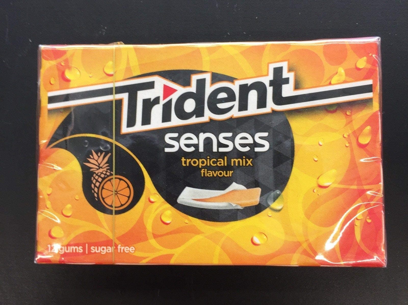Trident Senses Sugar Free Tropical Mix Flavour Gums (Pack of 2), 23g Each