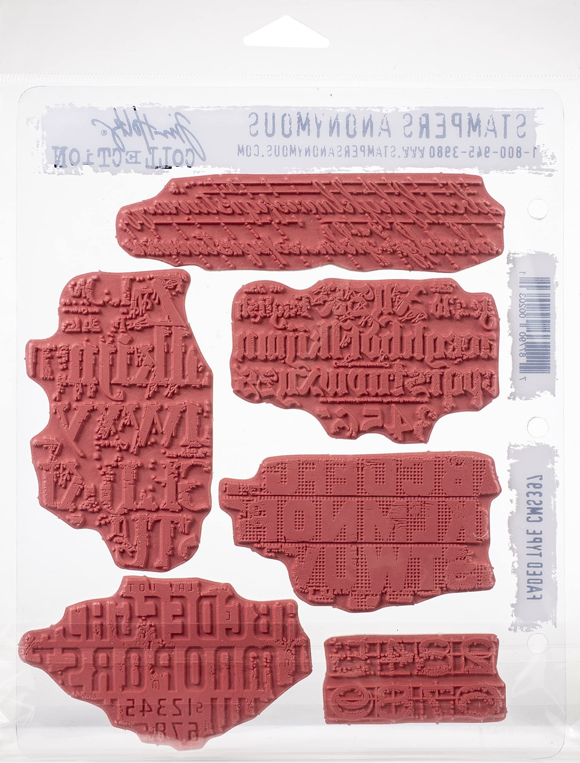 Stampers Anonymous Cling Stamp THoltz Faded Type