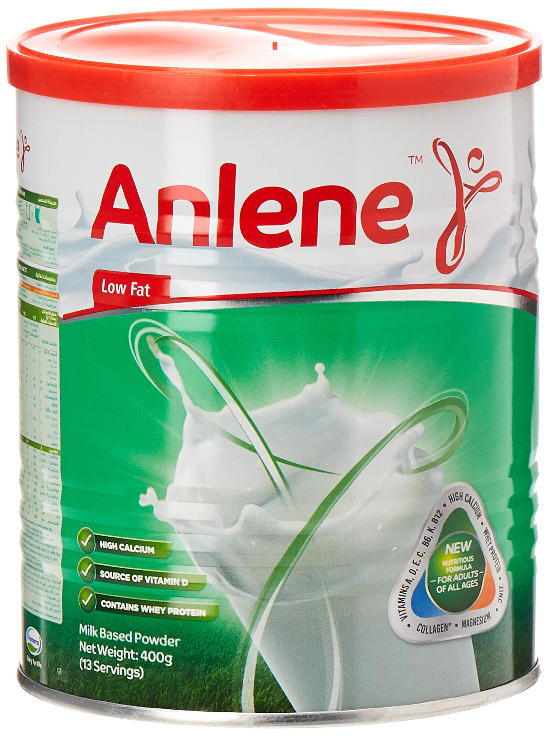 Anlene Milk Powder, Low Fat, Nutritious Dairy Formula, Rich in Vitamins & Protein, Ideal for Coffee & Tea Beverages, Tin, 400g