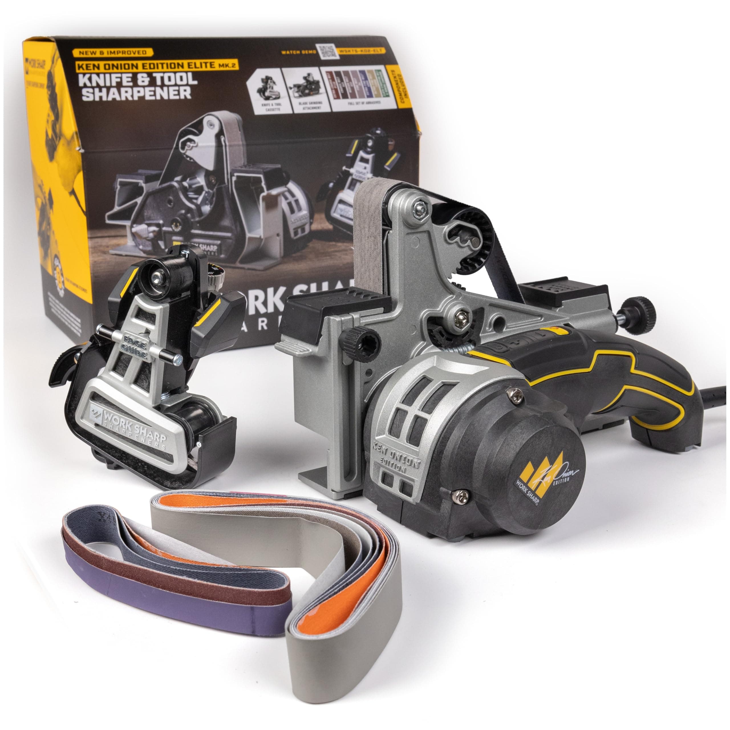 Ken Onion Edition Knife & Tool Sharpener Elite Mk2 - Adjustable Knife Sharpening System with Blade Grinding Attachment