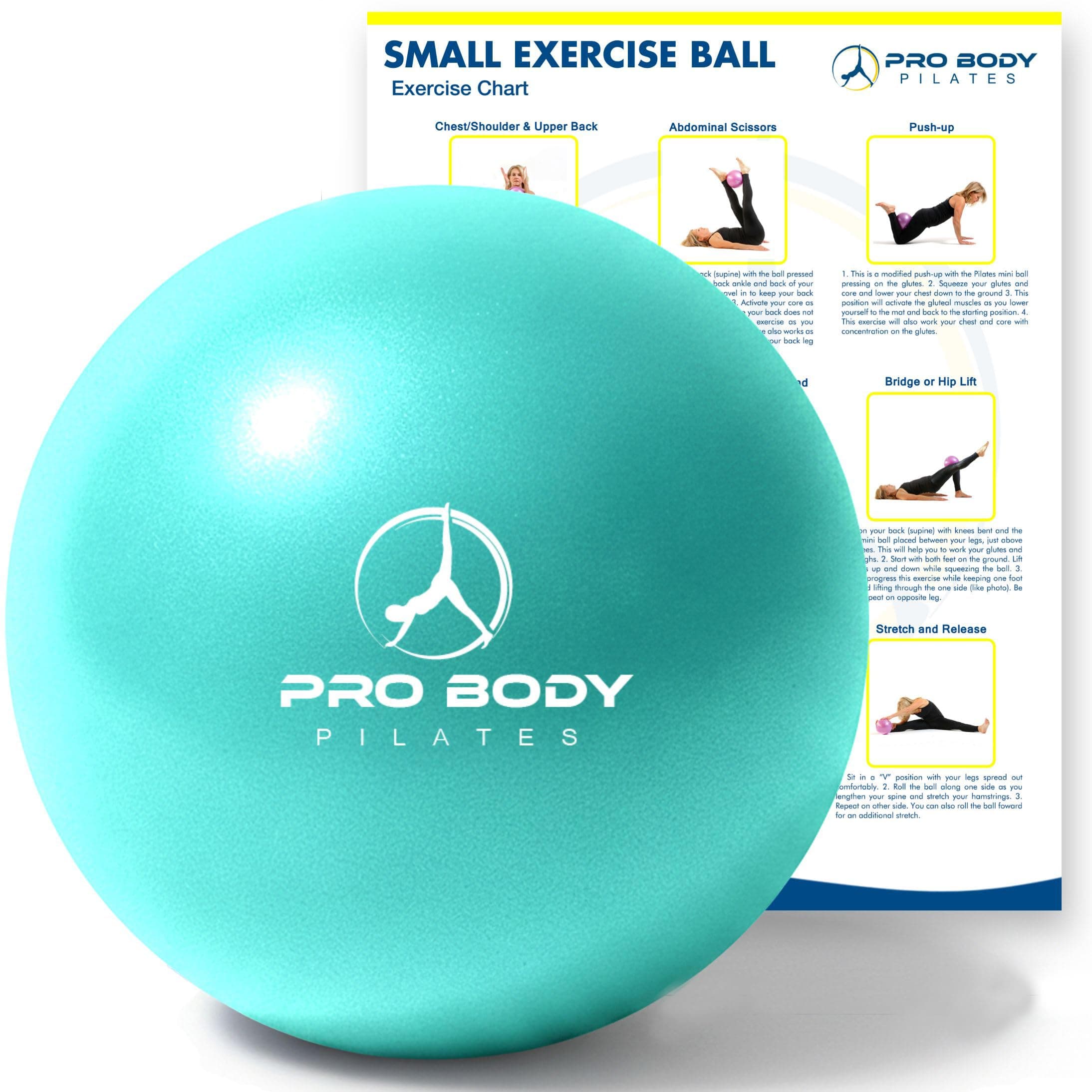 ProBody Pilates Mini Exercise Ball - 9 Inch Bender Ball For Stability, Barre, Pilates, Yoga, Core Training And Physical Therapy