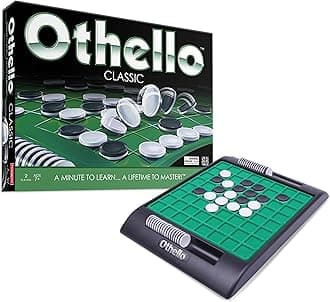 Othello Classic, Strategy Game, Board Game for Kids, Adults, Families, Educational, Fun, 2 Players, Family Fun, Learning Activity Toy for Childrens, Gift Set for Kid, Ages 7+ Years