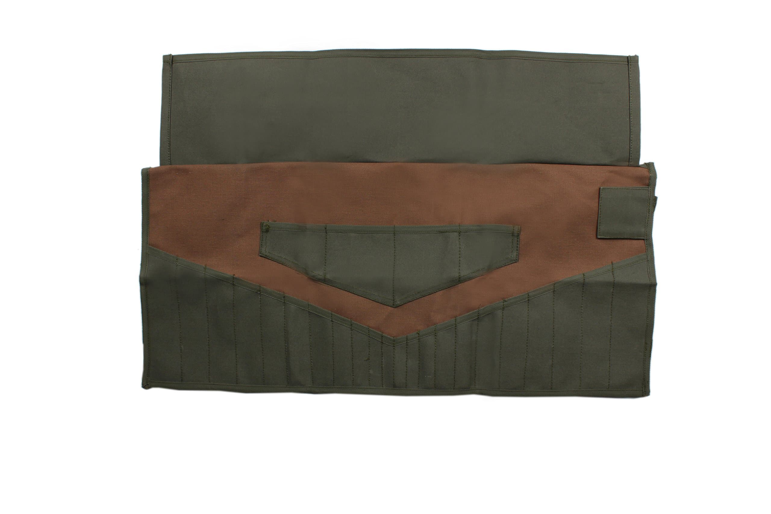 Bull Tools BT 1603 Tool Roll 20 Pocket 100% Dyed 15 Oz. Cotton Duck Canvas Organizer Wrench & Tool Roll Pouch (Olive Drab)