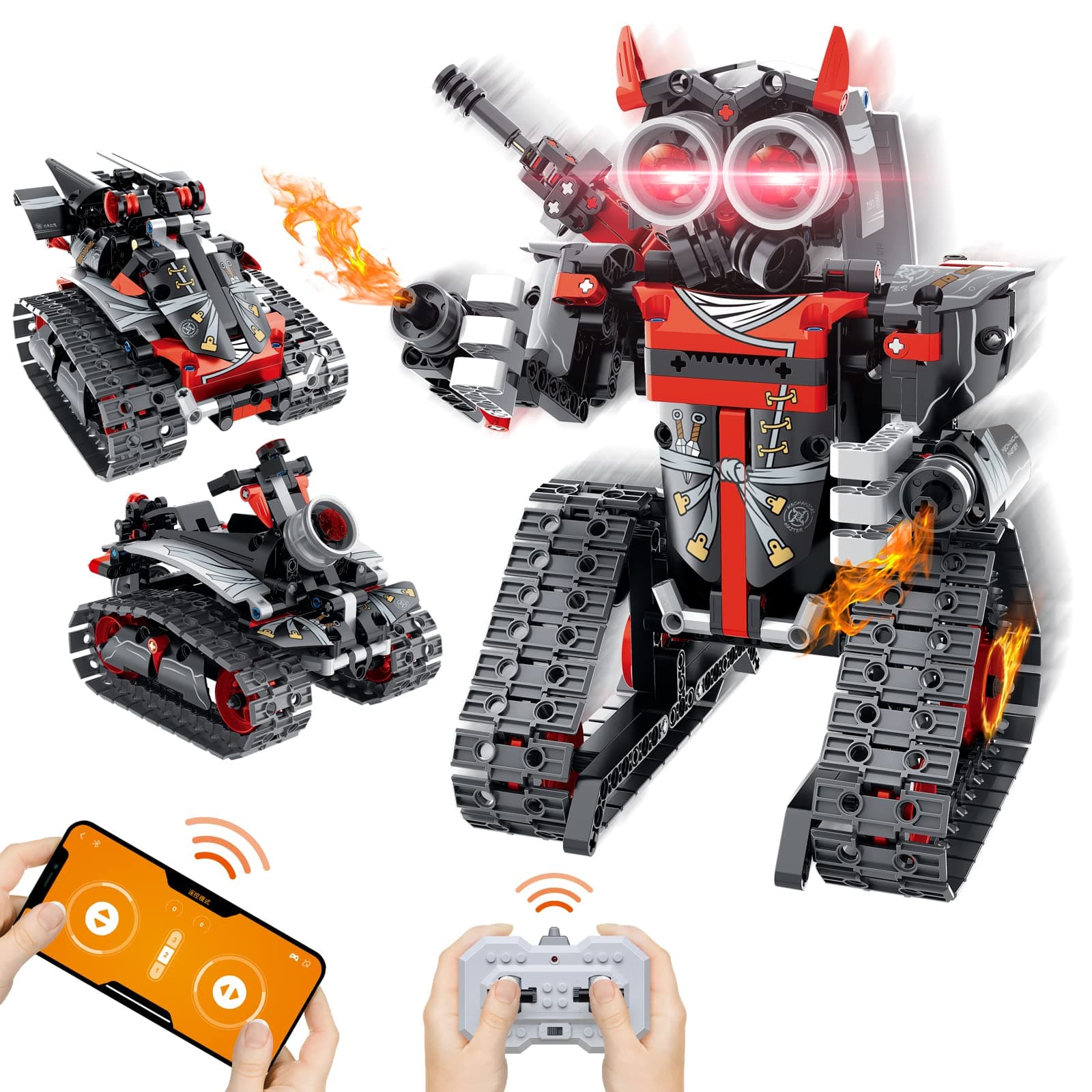 OKKIDYTechnic Remote Control Robot Toys Building Sets, 419 PCS 3 in 1 Robot Remote Controlled Building Toy, App Control Programmable Gift for Kids 6 7 8 9 10 11 12+ Years Old Boys Girls