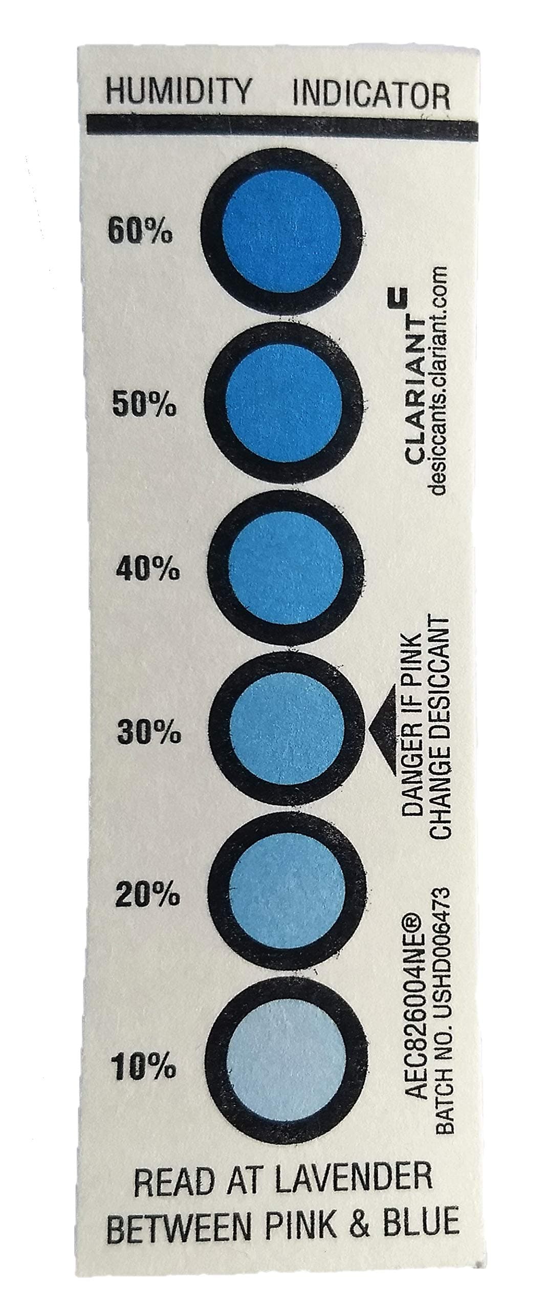 Reusable Humidity Indicator Card 20 Pack - 10% to 60%