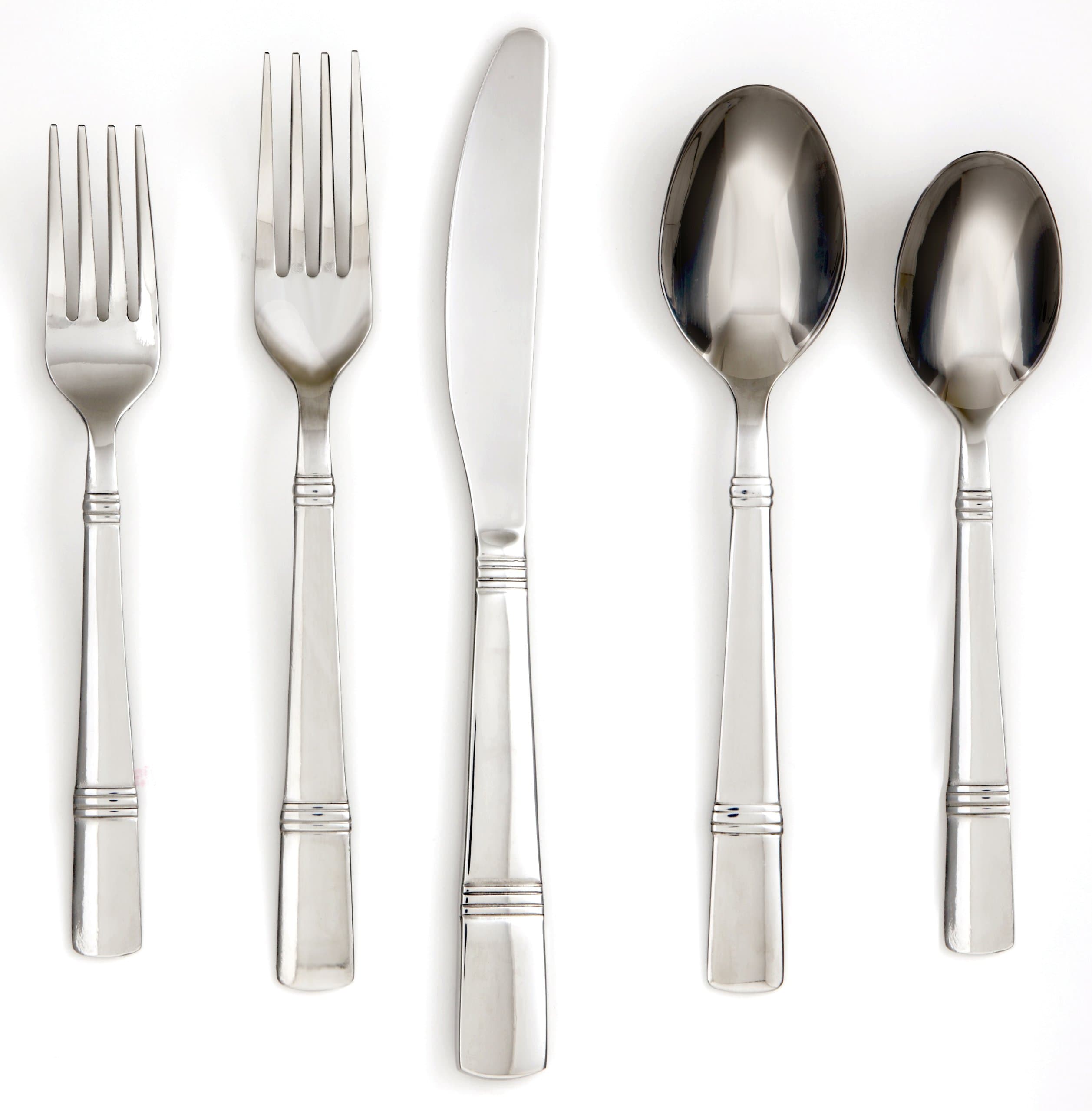 Cambridge SilversmithsBraylen 62-Piece Flatware Set with Oak Tray