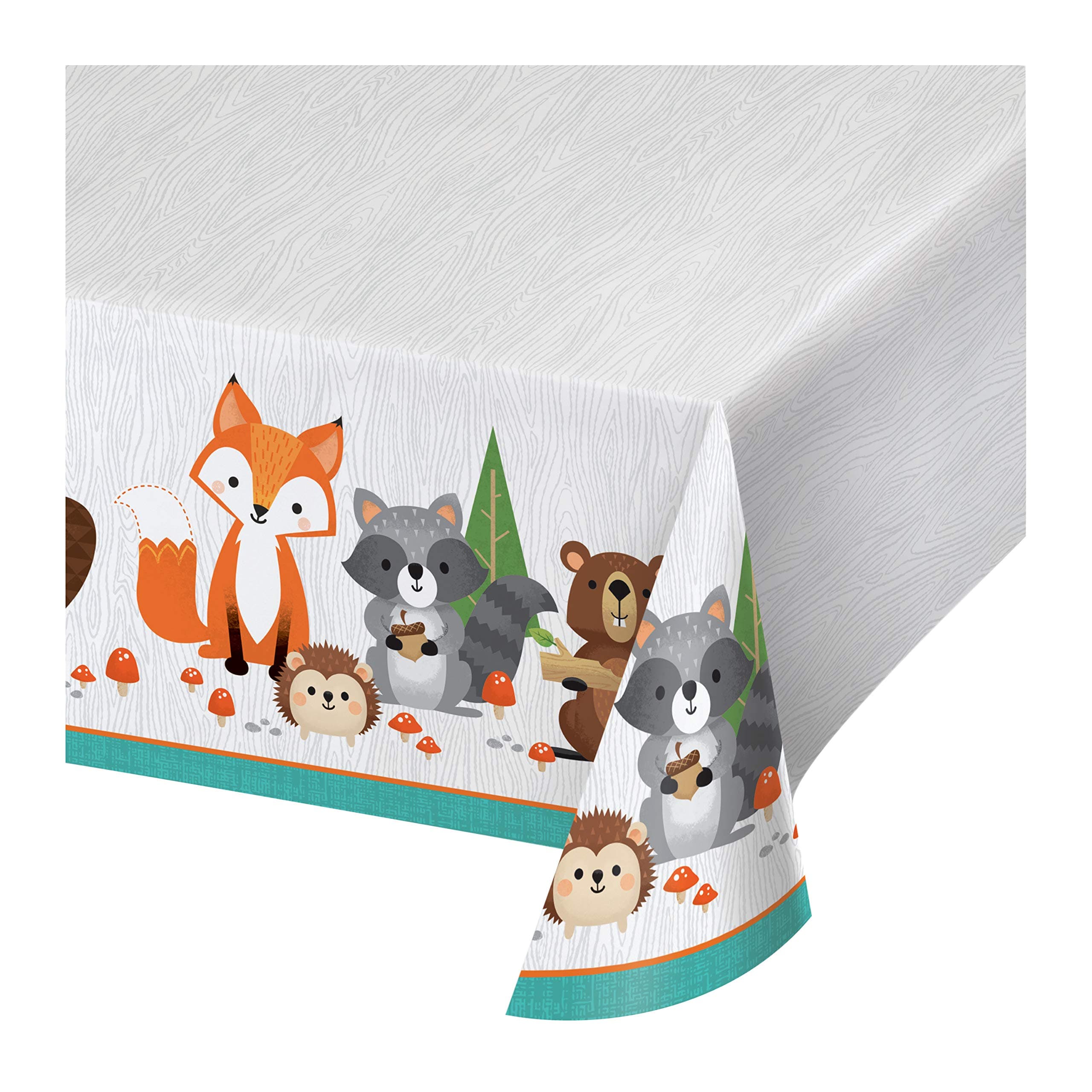 Creative Converting Wild One Woodland Plastic Tablecloths, 3 ct