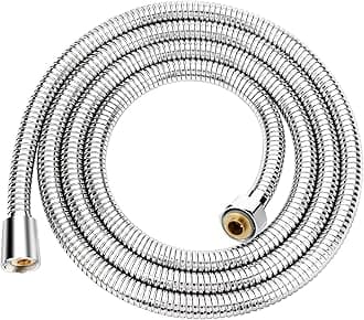 Shower Hose 2m, 79" Chrome Stainless Steel Shower Pipe, Anti Kink and Leakproof, Short Shower Cable, Easy DIY Replacement