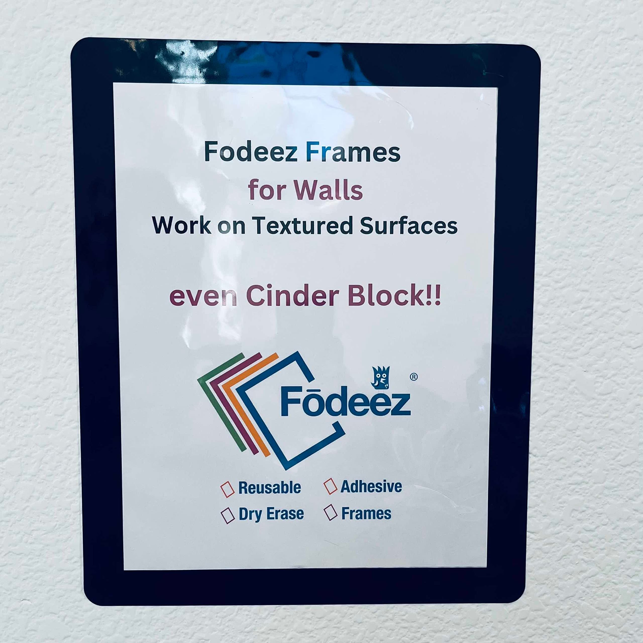 Fodeez Dry Erase Adhesive Display Frames for Walls
