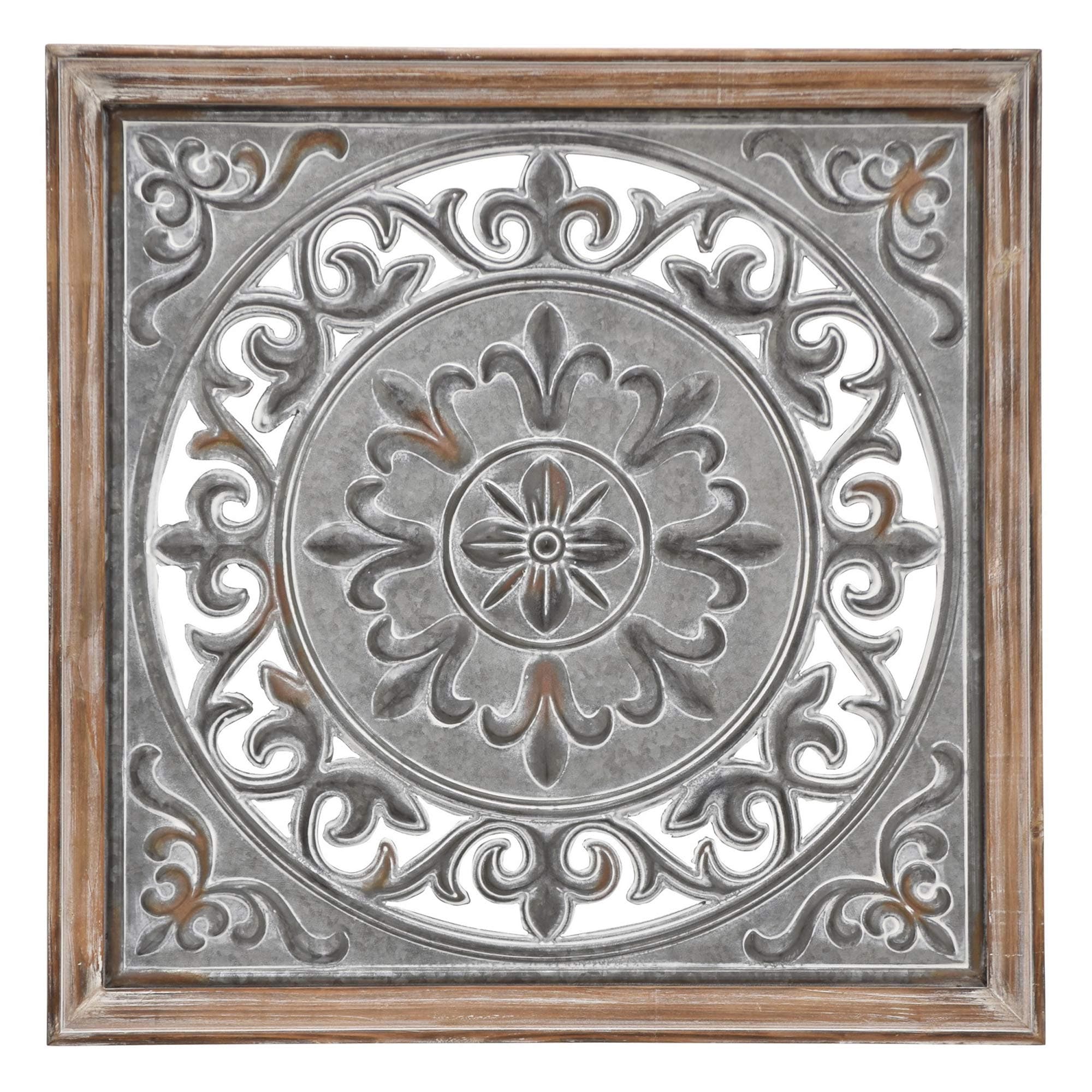 Three Hands Art Metal Wall Decor, Gray