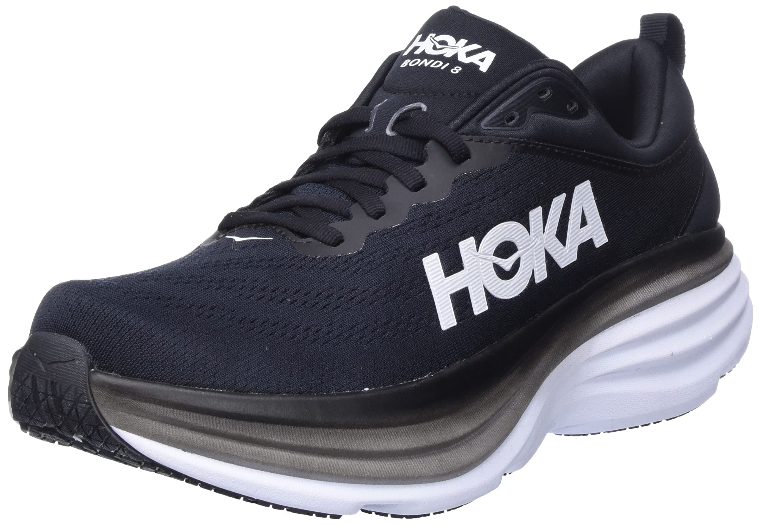 Hoka Men's Bondi 8 Black/White 13 Medium