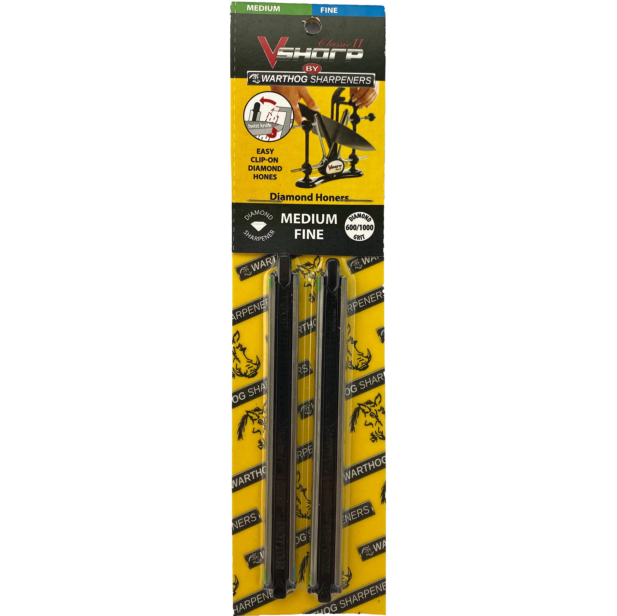 Vsharp Warthog Sharpeners Combination Diamond Honers Medium & Fine